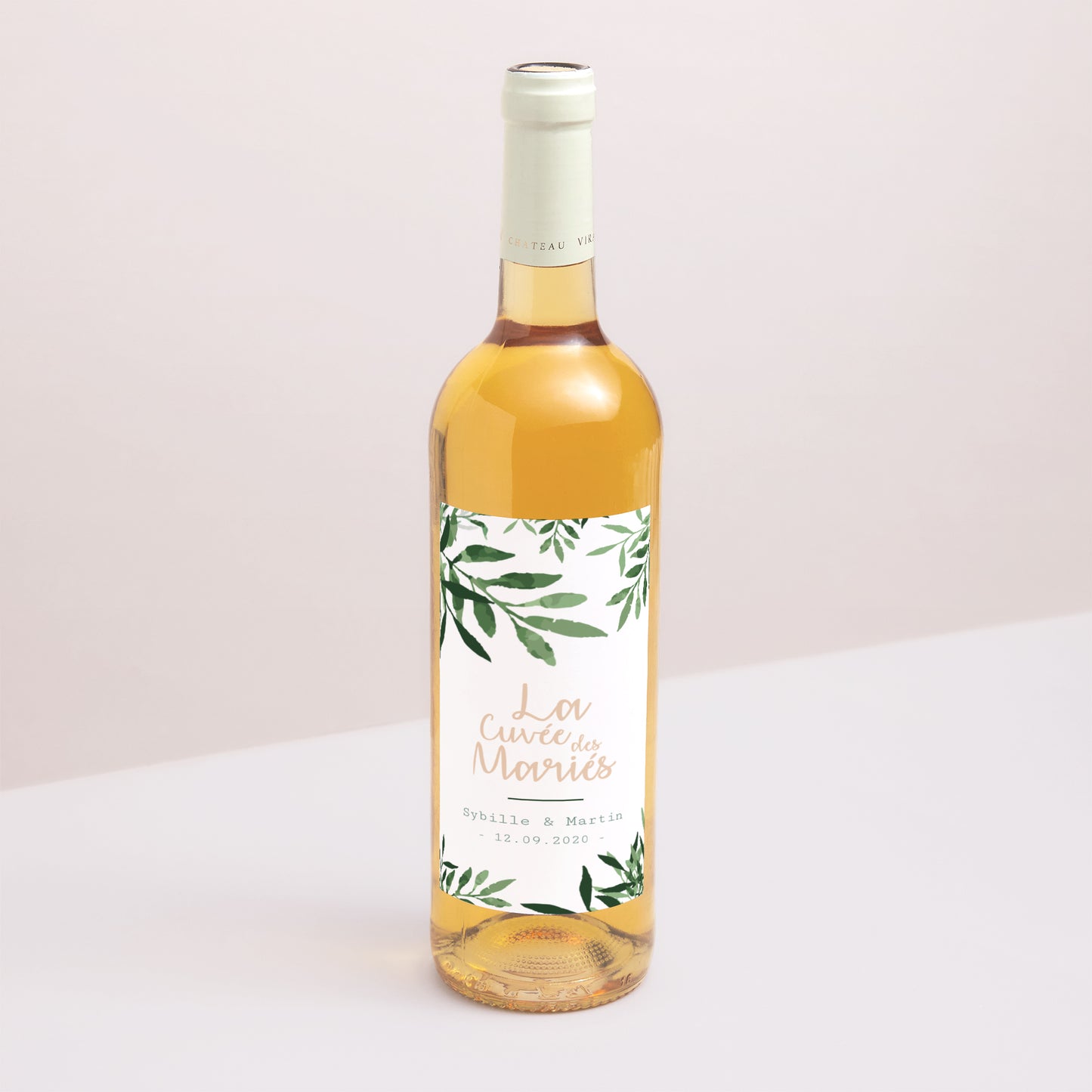 Etiquette bouteille Mariage Portrait Végétal photo N° 1