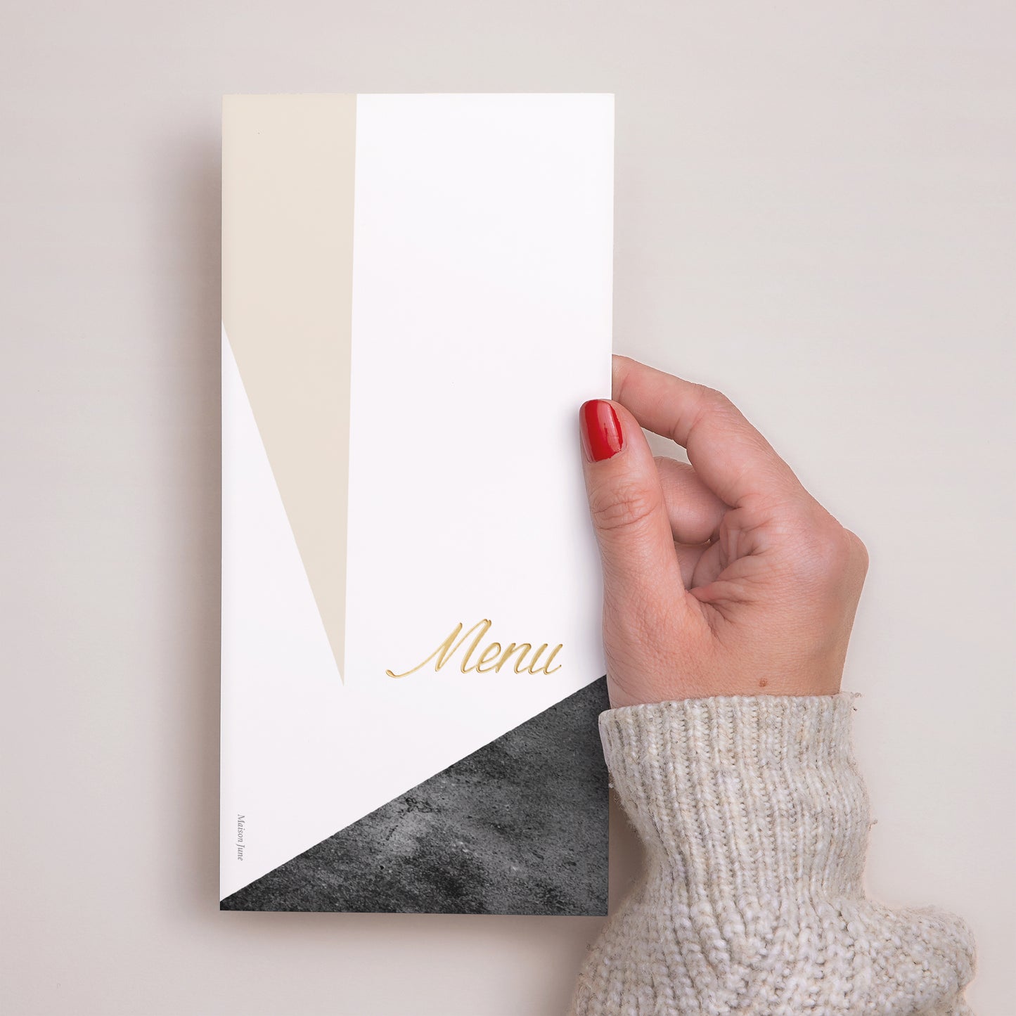 Menu Mariage Panoramique portrait Minéral photo N° 2
