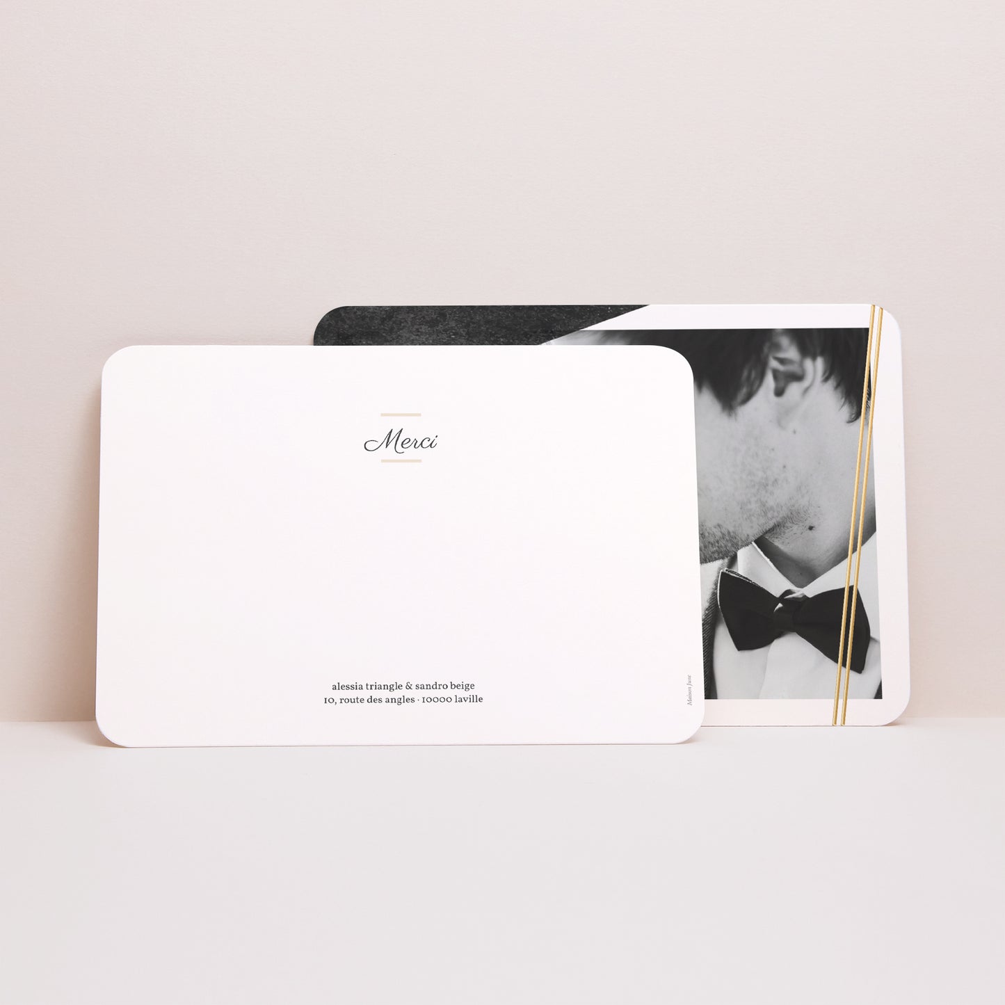 Remerciements Mariage Paysage, bords arrondis Minéral photo N° 3