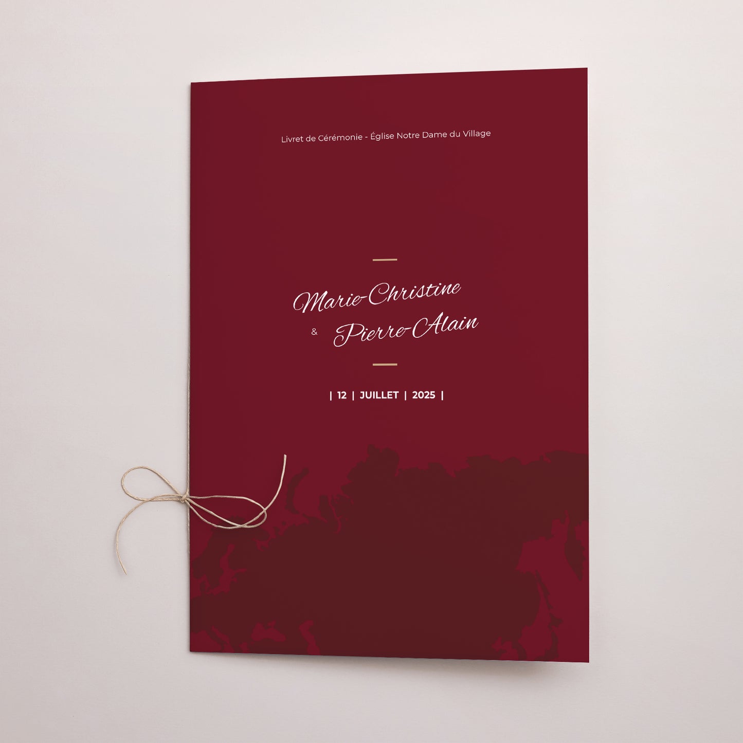 Livret de messe Mariage Double volet Wedding Pass photo N° 1