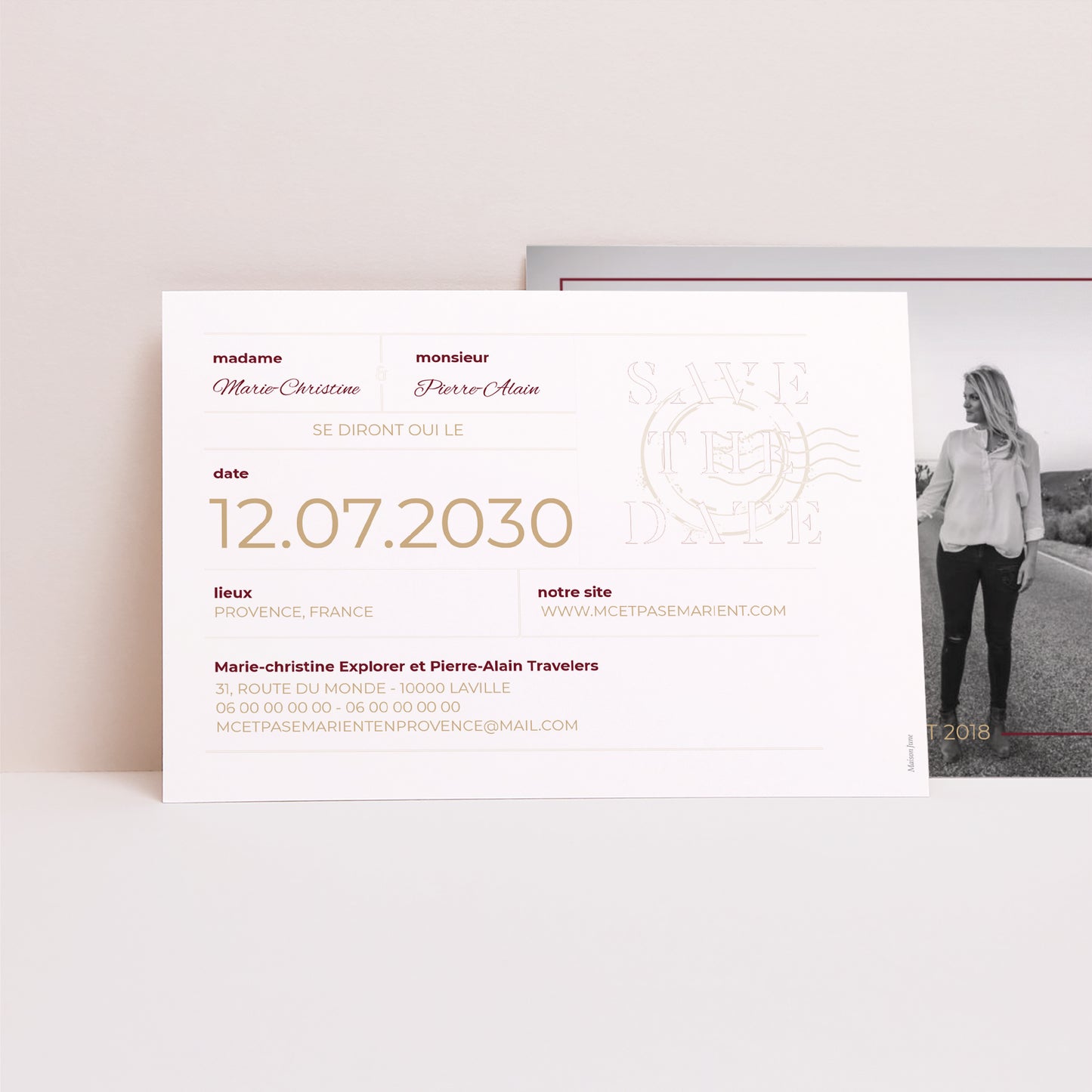 Save the date Mariage Paysage Wedding Pass photo N° 1