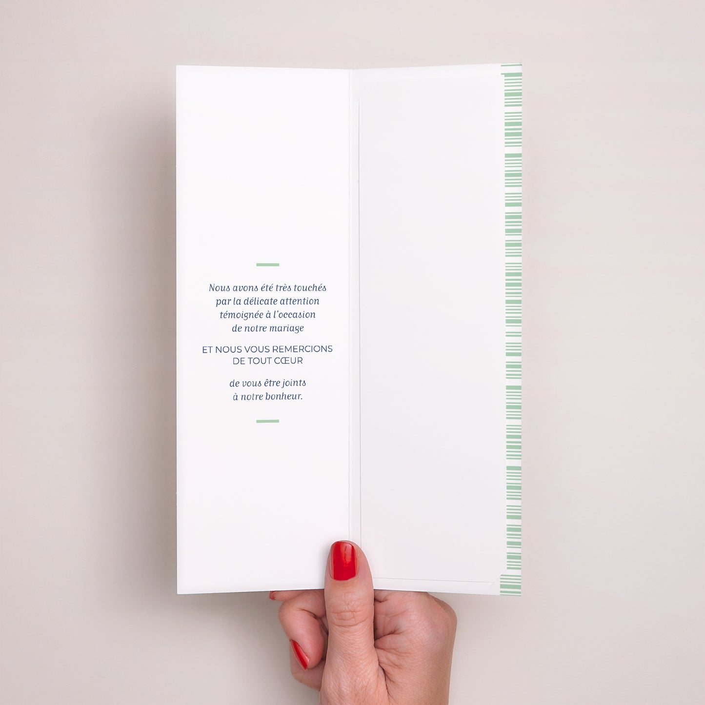 Remerciements Mariage Marque-page photo Blue Wedding Pass photo N° 2