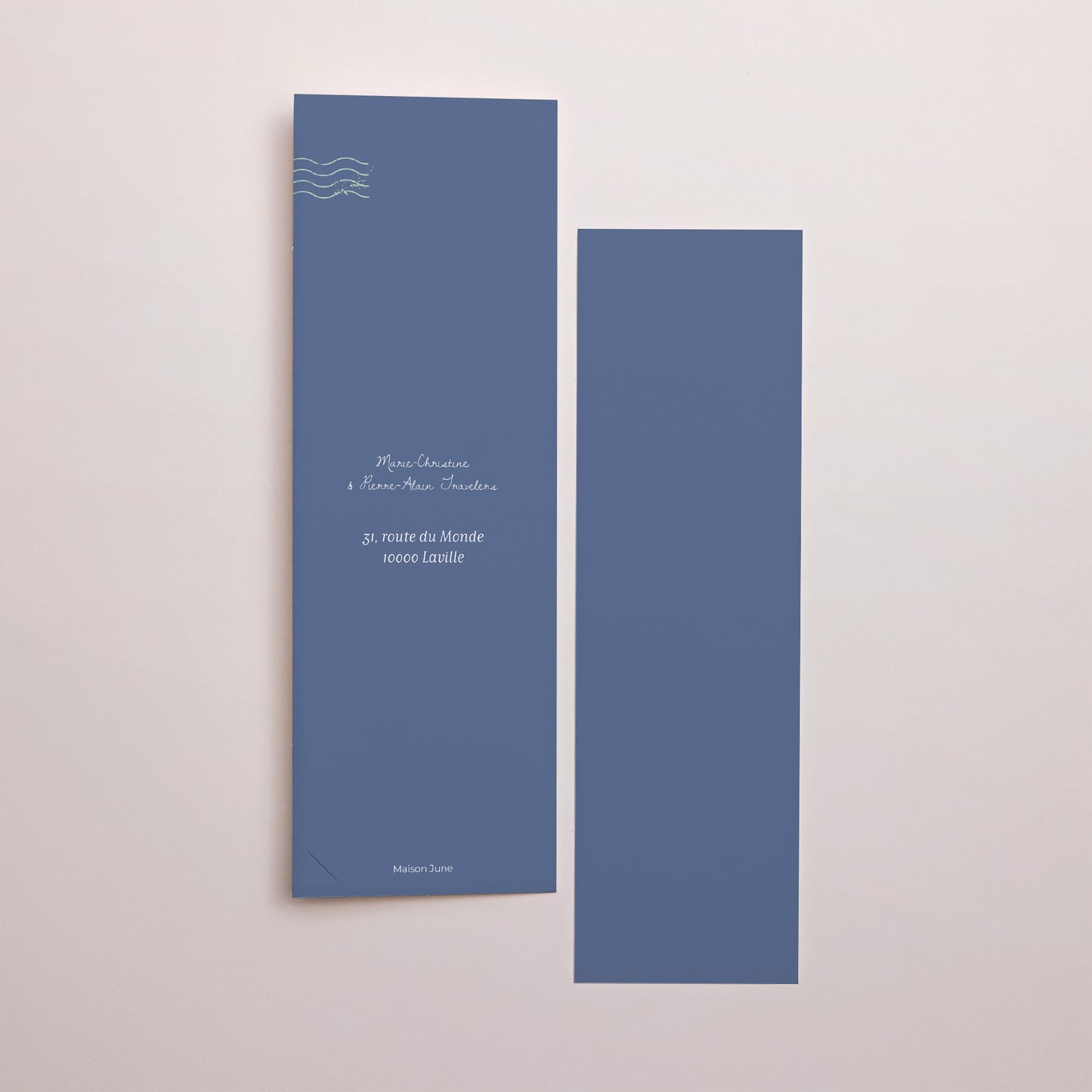 Remerciements Mariage Marque-page photo Blue Wedding Pass photo N° 3