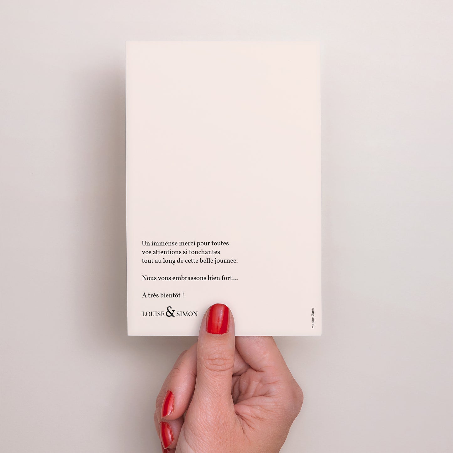 Remerciements Mariage Portrait Kraft & Color photo N° 3