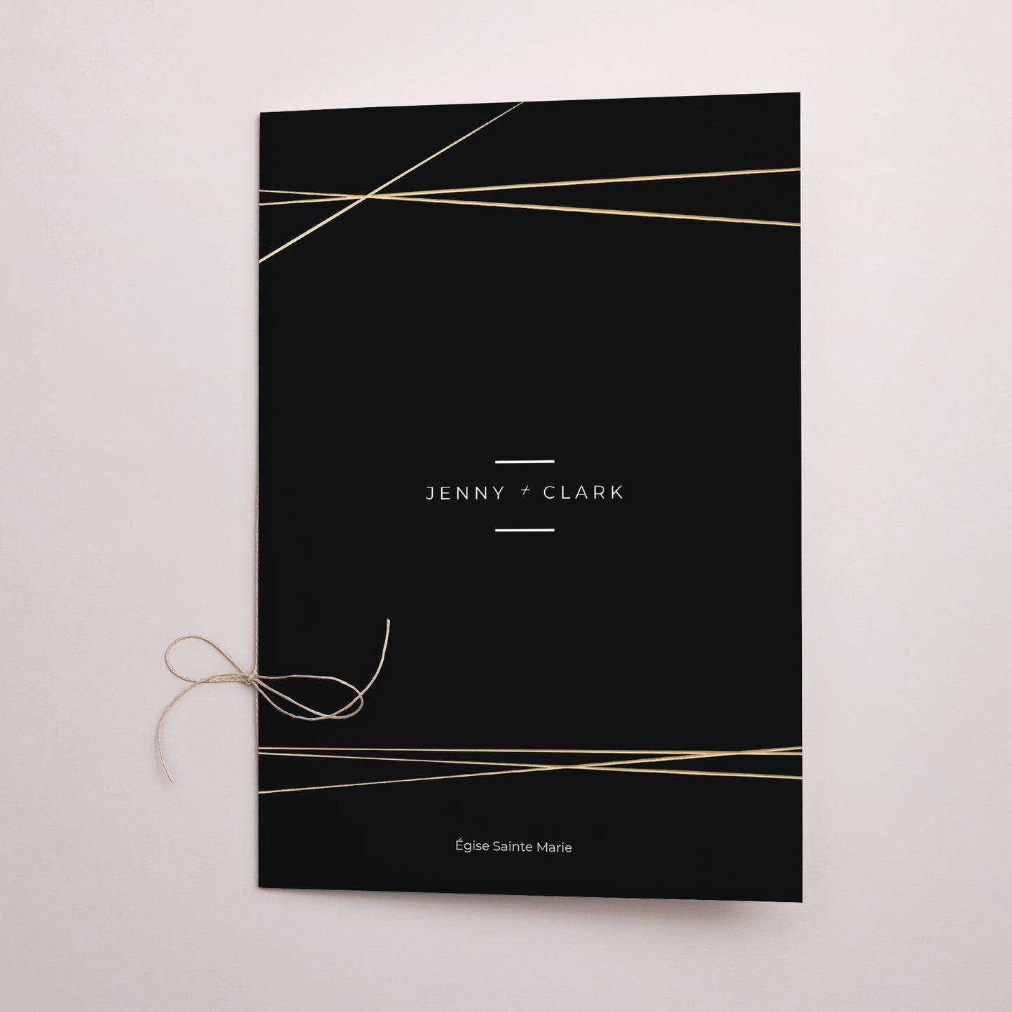 Livret de messe Mariage Double volet Minimaliste Chic photo N° 1