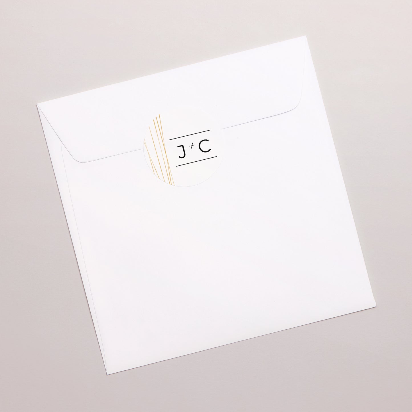 Sticker Mariage Rond Minimaliste Chic photo N° 3