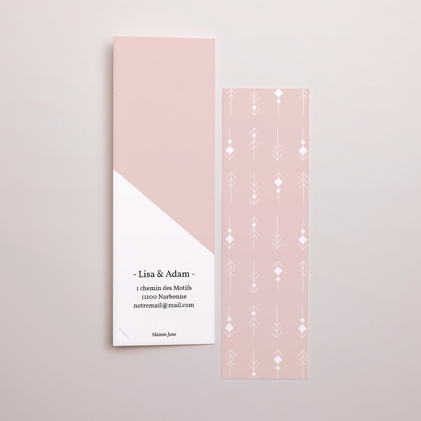 Faire-part Mariage Marque-page photo Boho Aquarelle photo N° 3