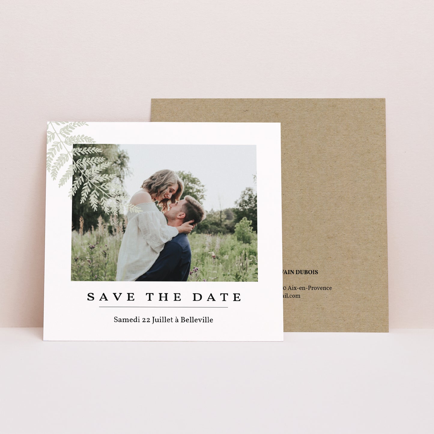 Save the date Mariage Carré Verdoyant photo N° 1
