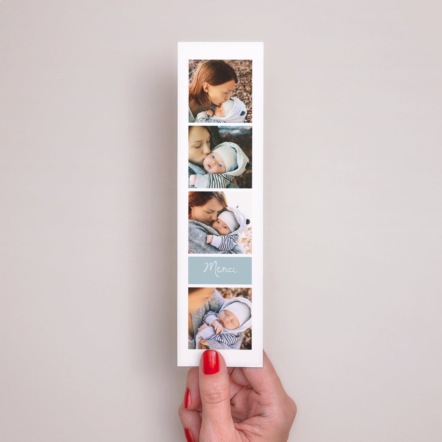 Remerciements Naissance Marque-page Quatre photos photo N° 2