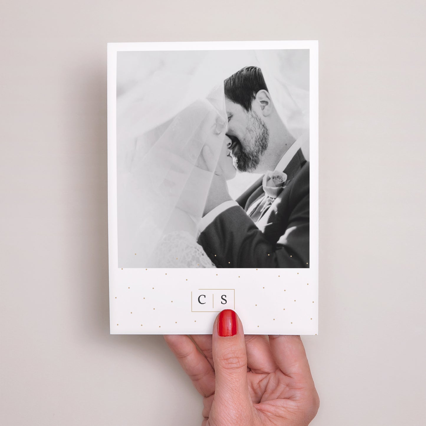 Remerciements Mariage Portrait Touches d'or photo N° 2