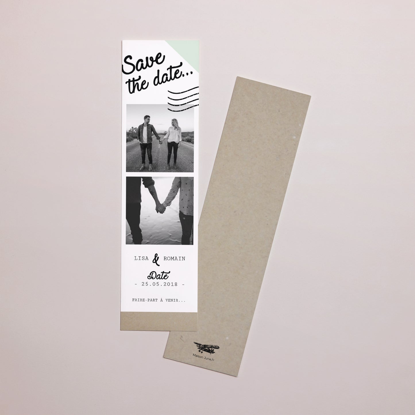 Save the date Mariage Marque-page Time To Love photo N° 1