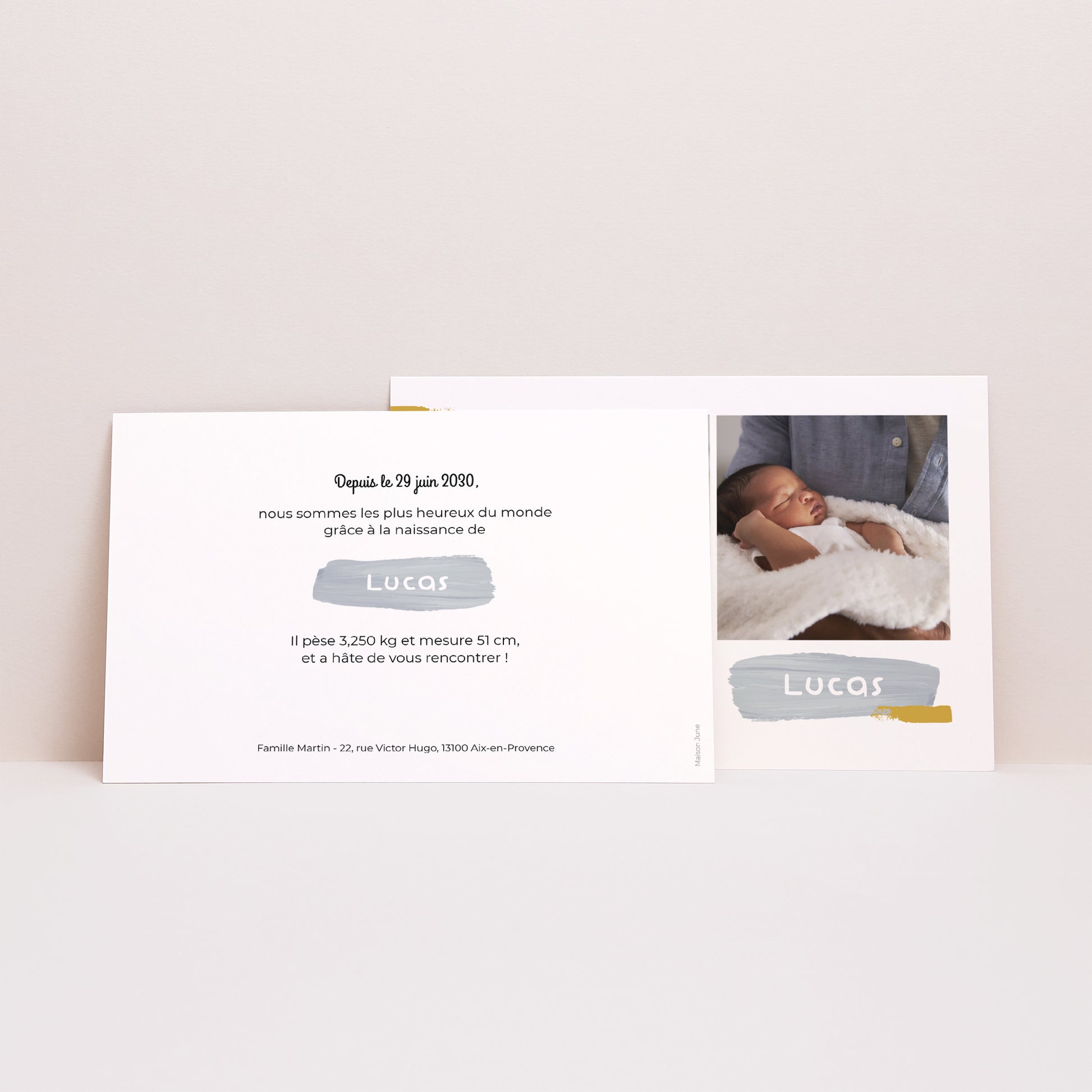 Faire-part Naissance Paysage Photos et Pinceaux photo N° 2