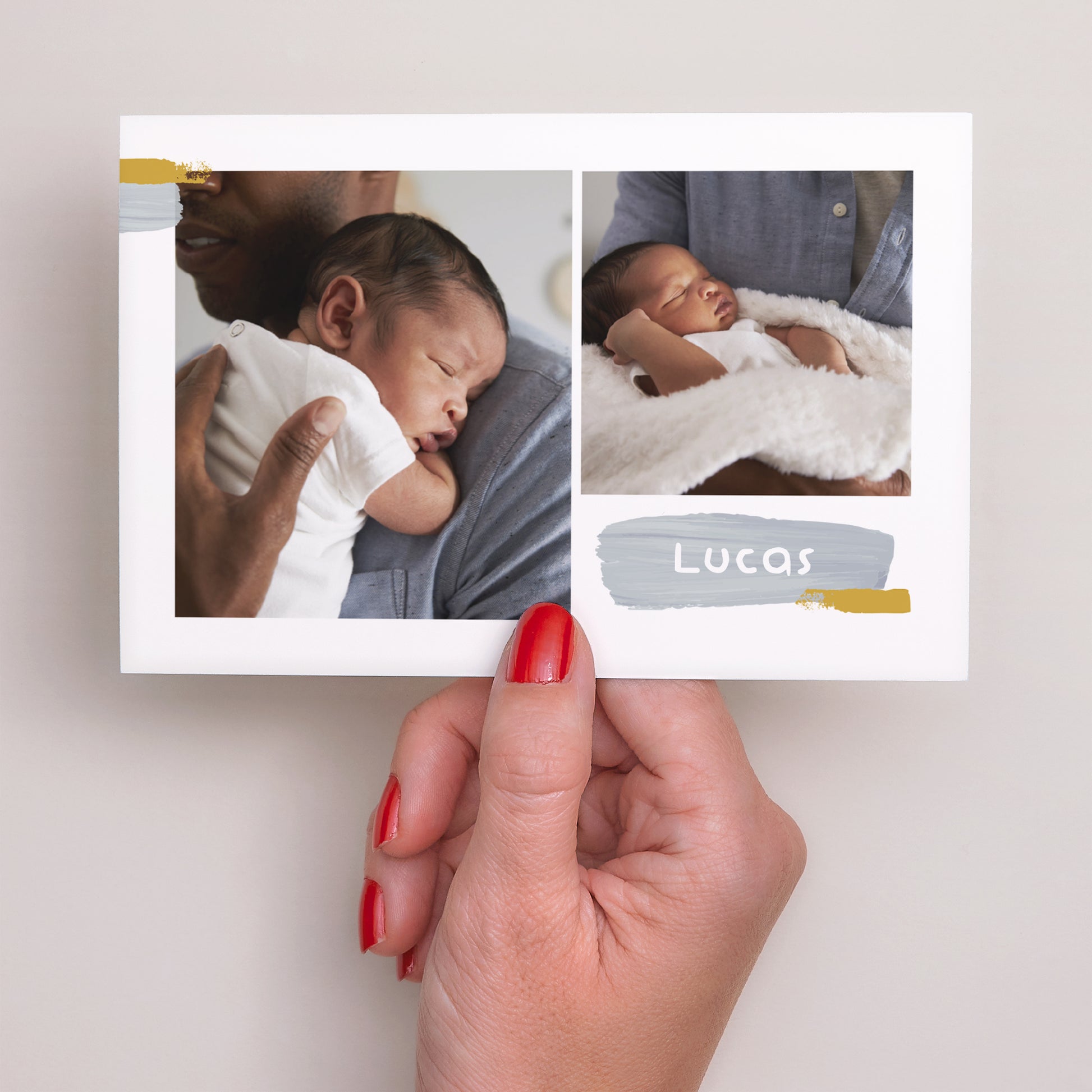 Faire-part Naissance Paysage Photos et Pinceaux photo N° 3