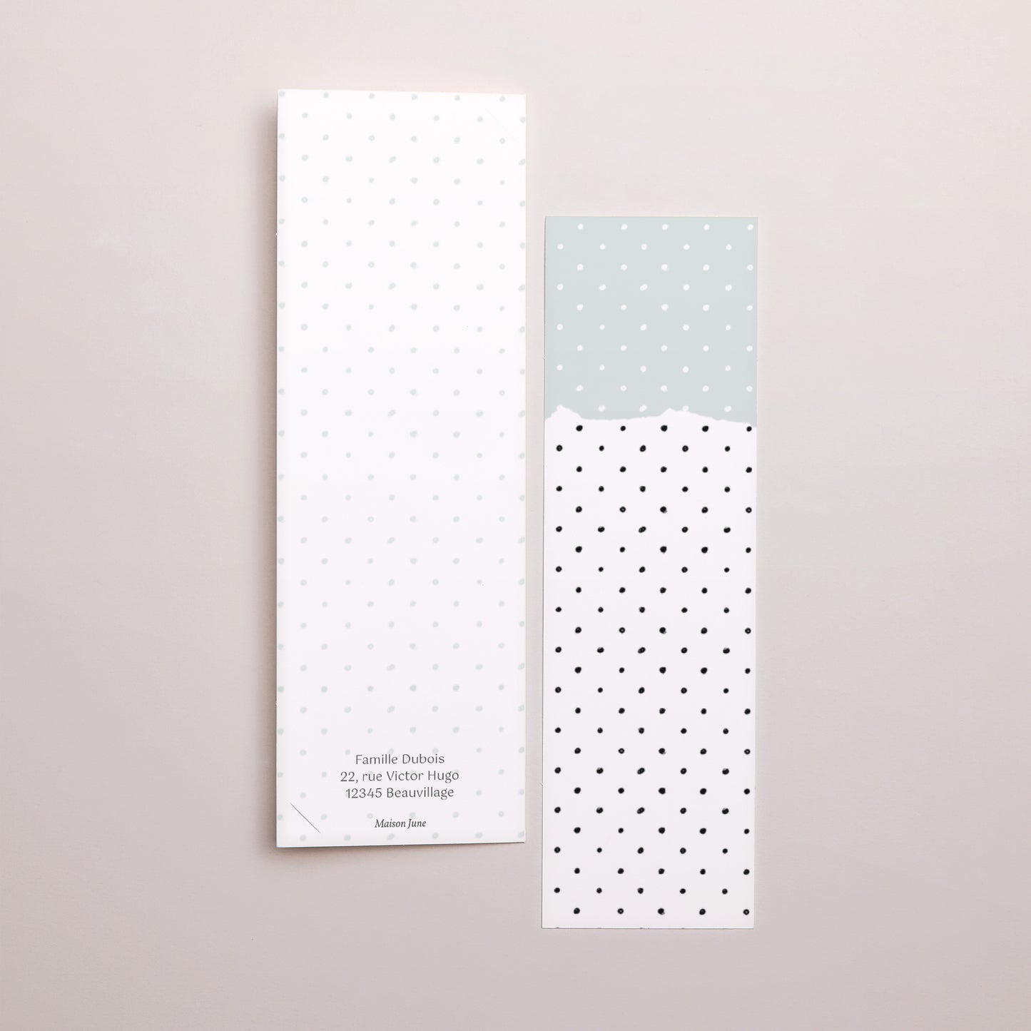 Faire-part Naissance Marque-page photo Menthe Poivrée photo N° 3