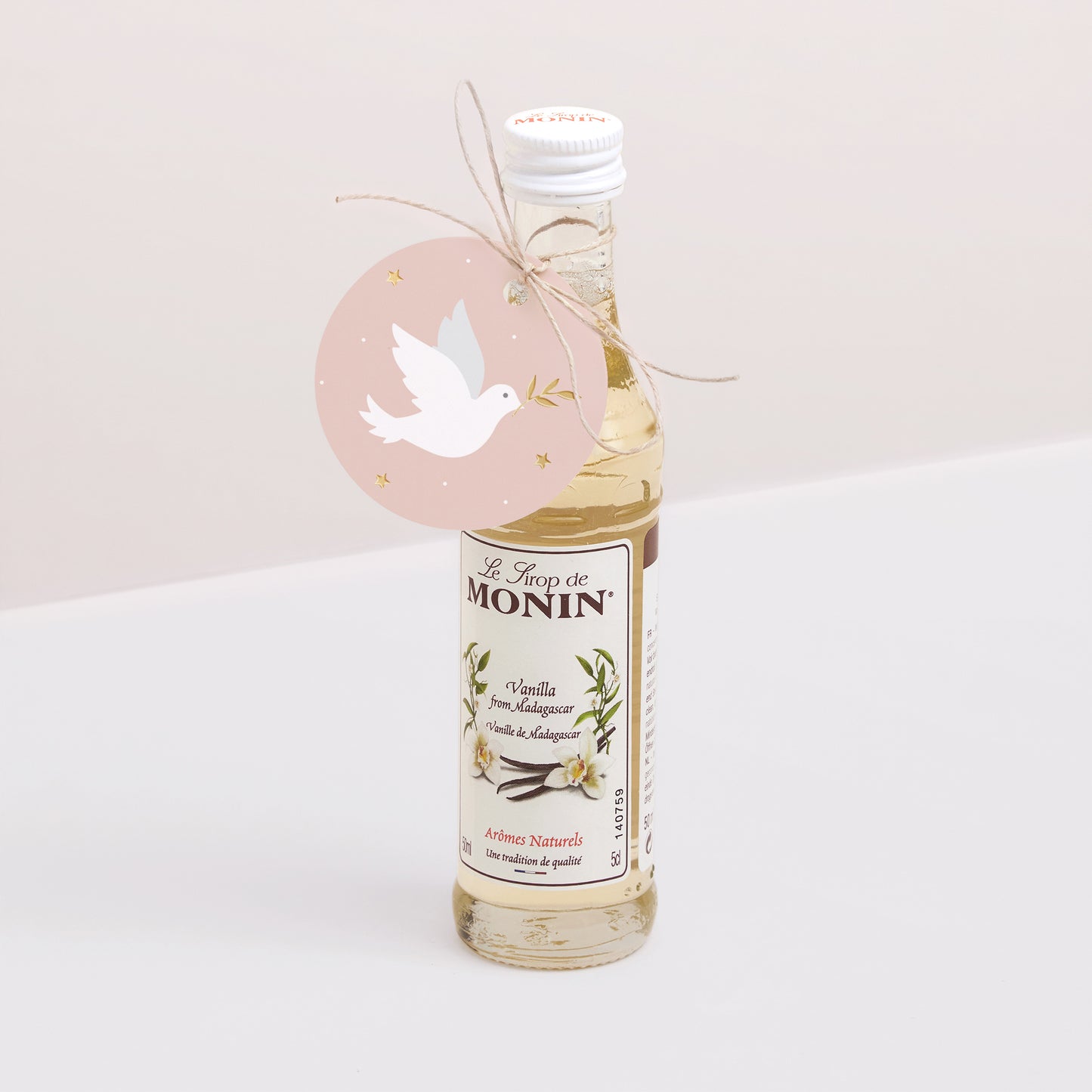 Etiquette perforée Communion Ronde Holy Spirit Rose photo N° 3