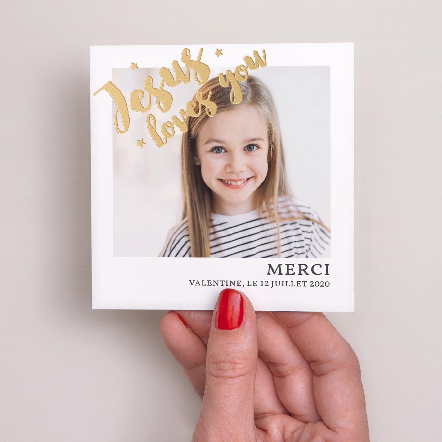 Remerciements Communion Carré Holly Love photo N° 2