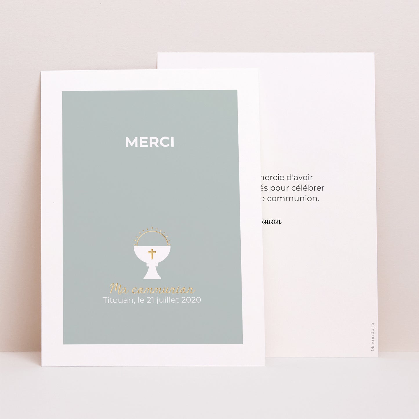 Remerciements Communion Portrait Ciboire photo N° 1