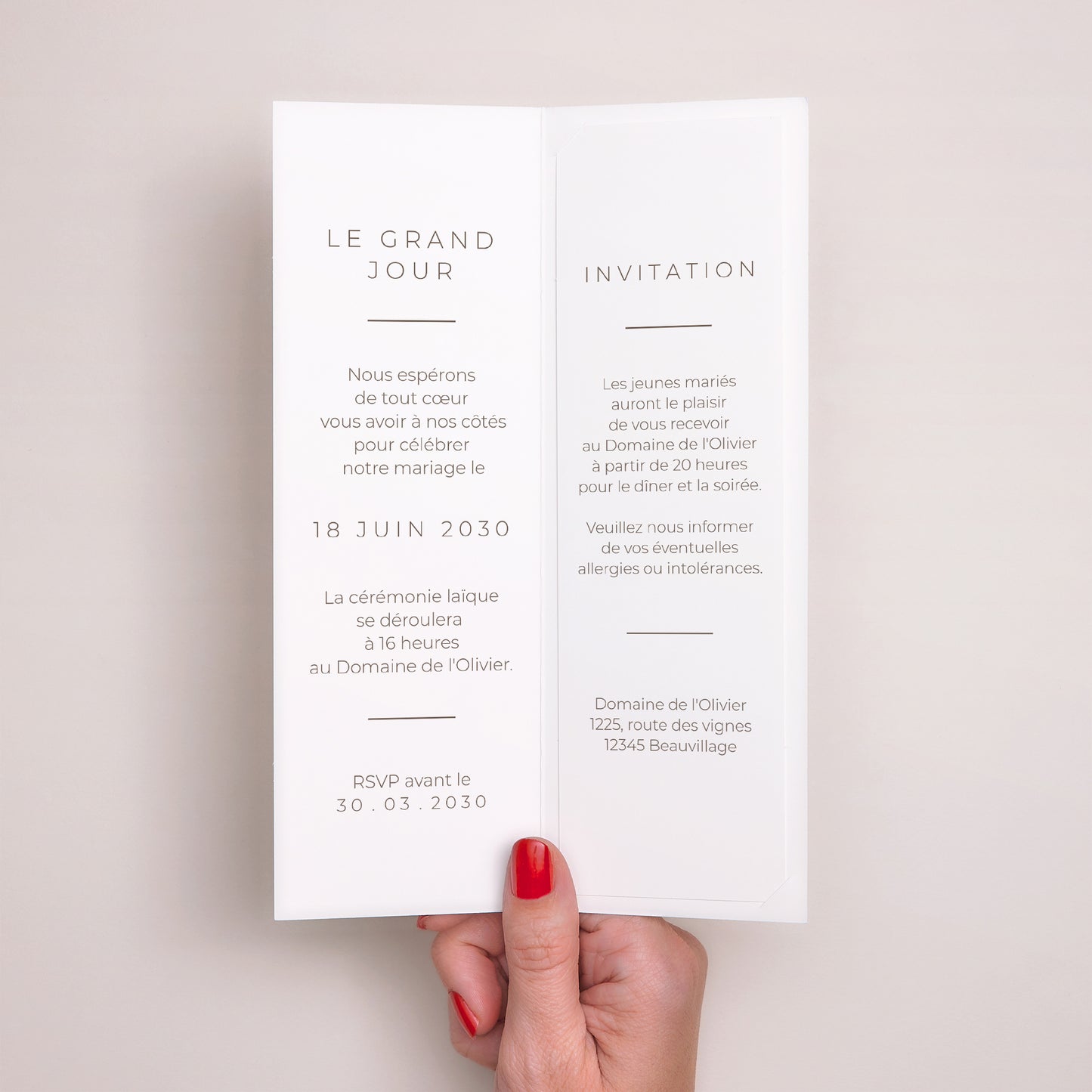 Faire-part Mariage Marque-page photo Constantinopolis photo N° 2
