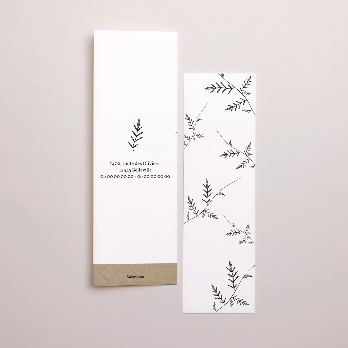 Faire-part Mariage Marque-page photo Kraft et Brindilles photo N° 3