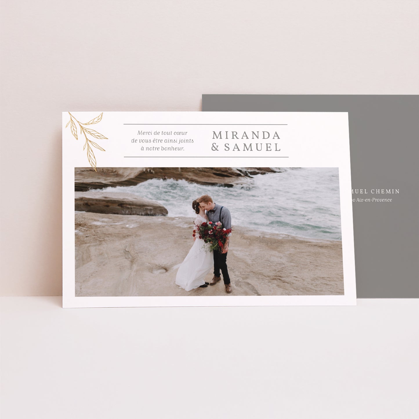 Remerciements Mariage Paysage Botanique Minimaliste photo N° 1