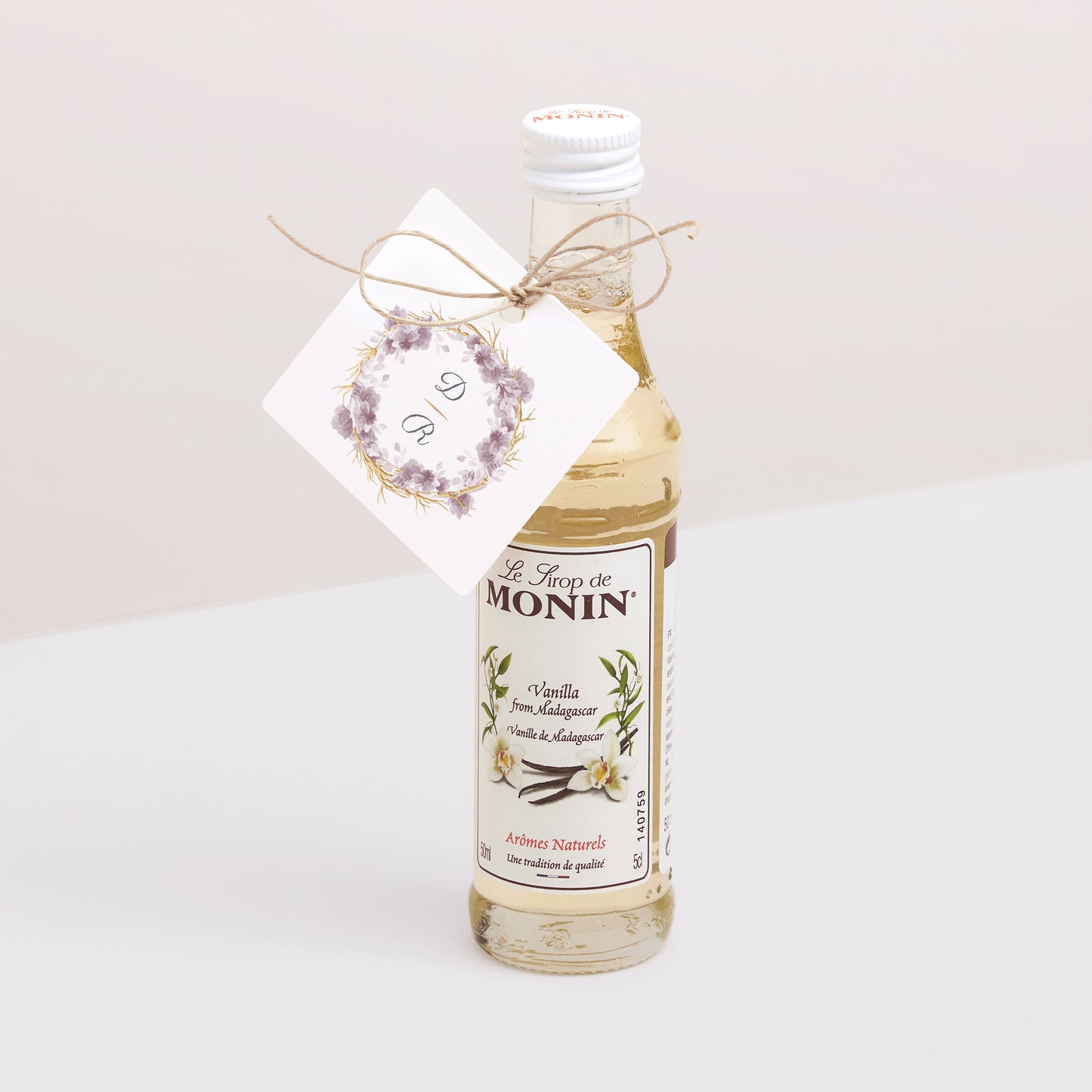 Etiquette perforée Mariage Carrée Vintage Chic Rose photo N° 3