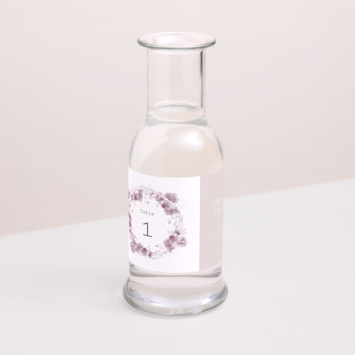 Etiquette bouteille Mariage Paysage Vintage Chic Rose photo N° 2