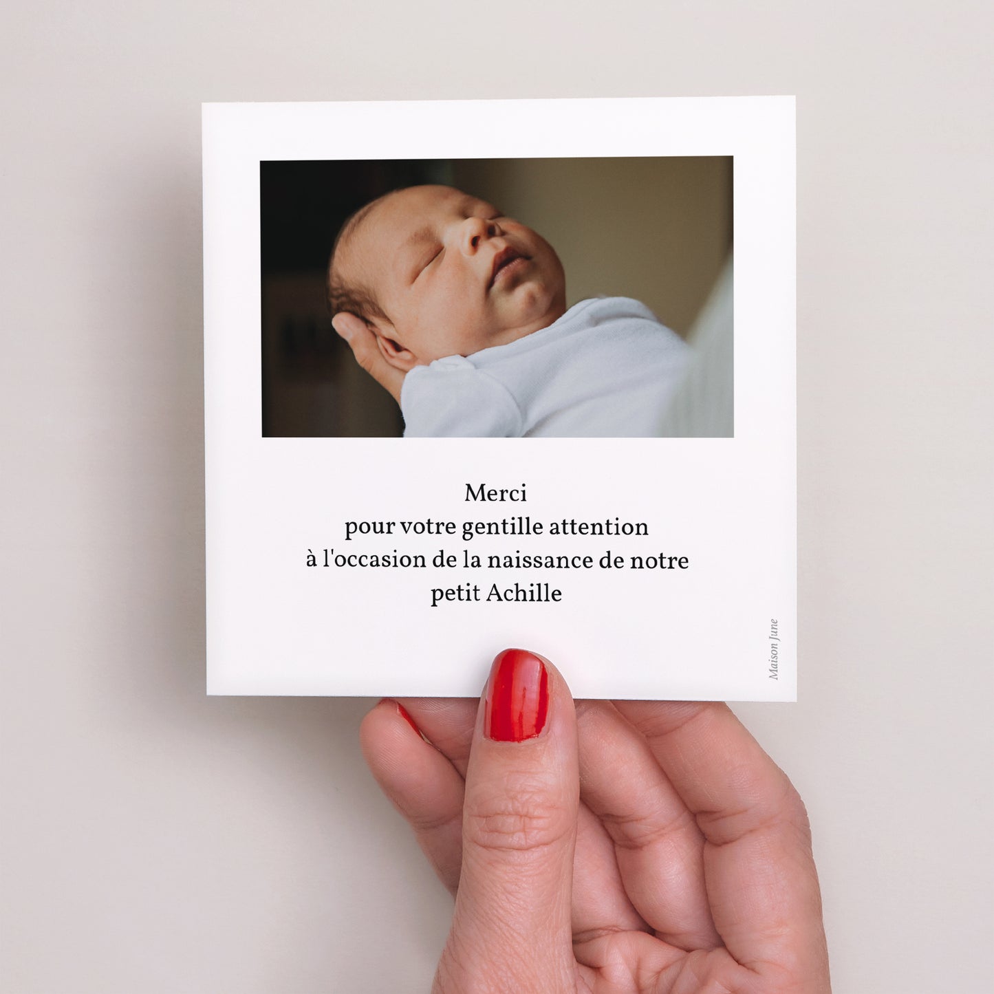 Remerciements Naissance Carré Prince d'Amour photo N° 3