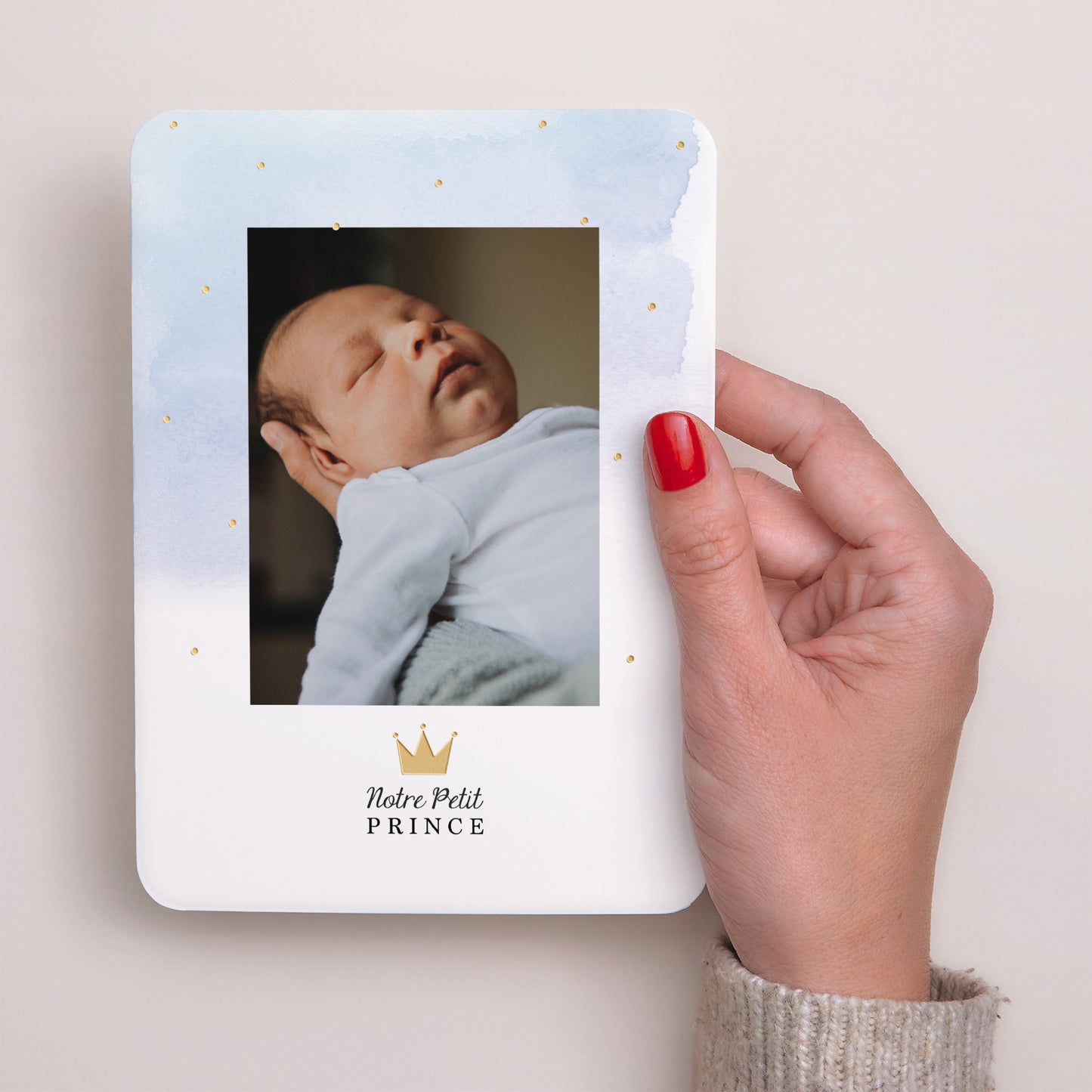 Faire-part Naissance Portrait, bords arrondis Prince d'Amour photo N° 2
