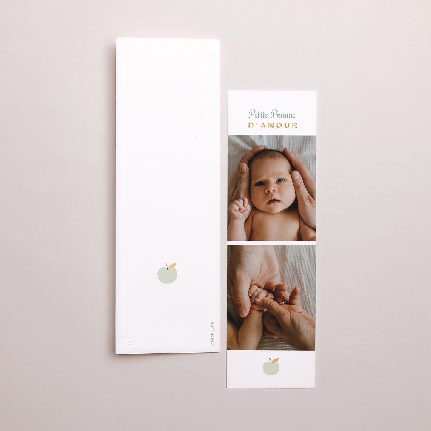 Faire-part Naissance Marque-page photo Pomme d'or photo N° 3