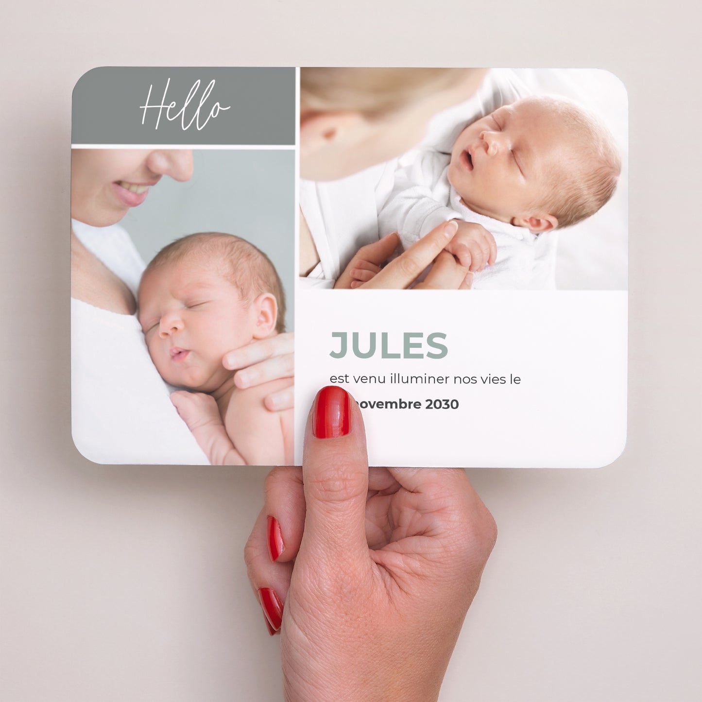 Faire-part Naissance Paysage, bords arrondis Miracle photo N° 3