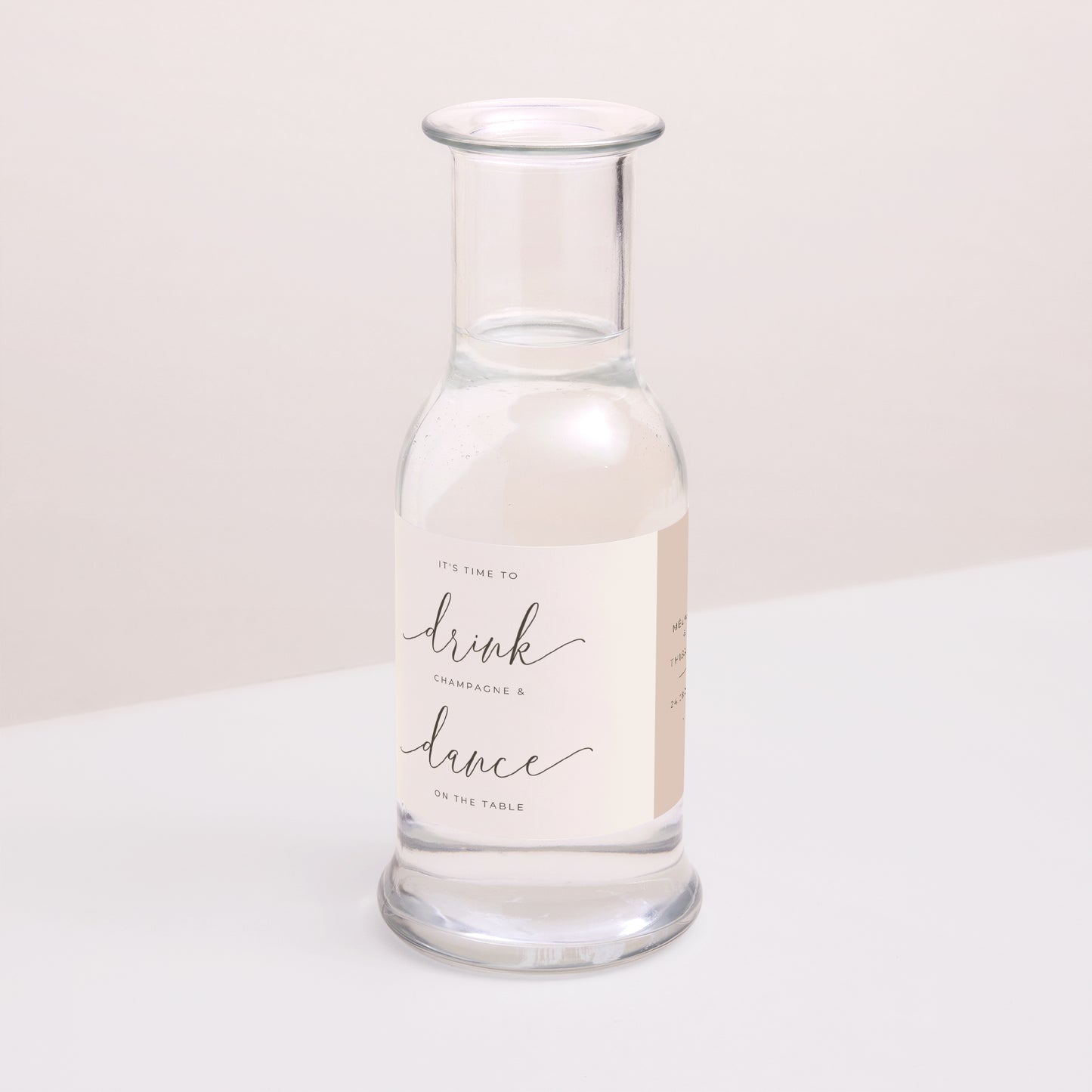 Etiquette bouteille Mariage Paysage Nude Chic photo N° 2