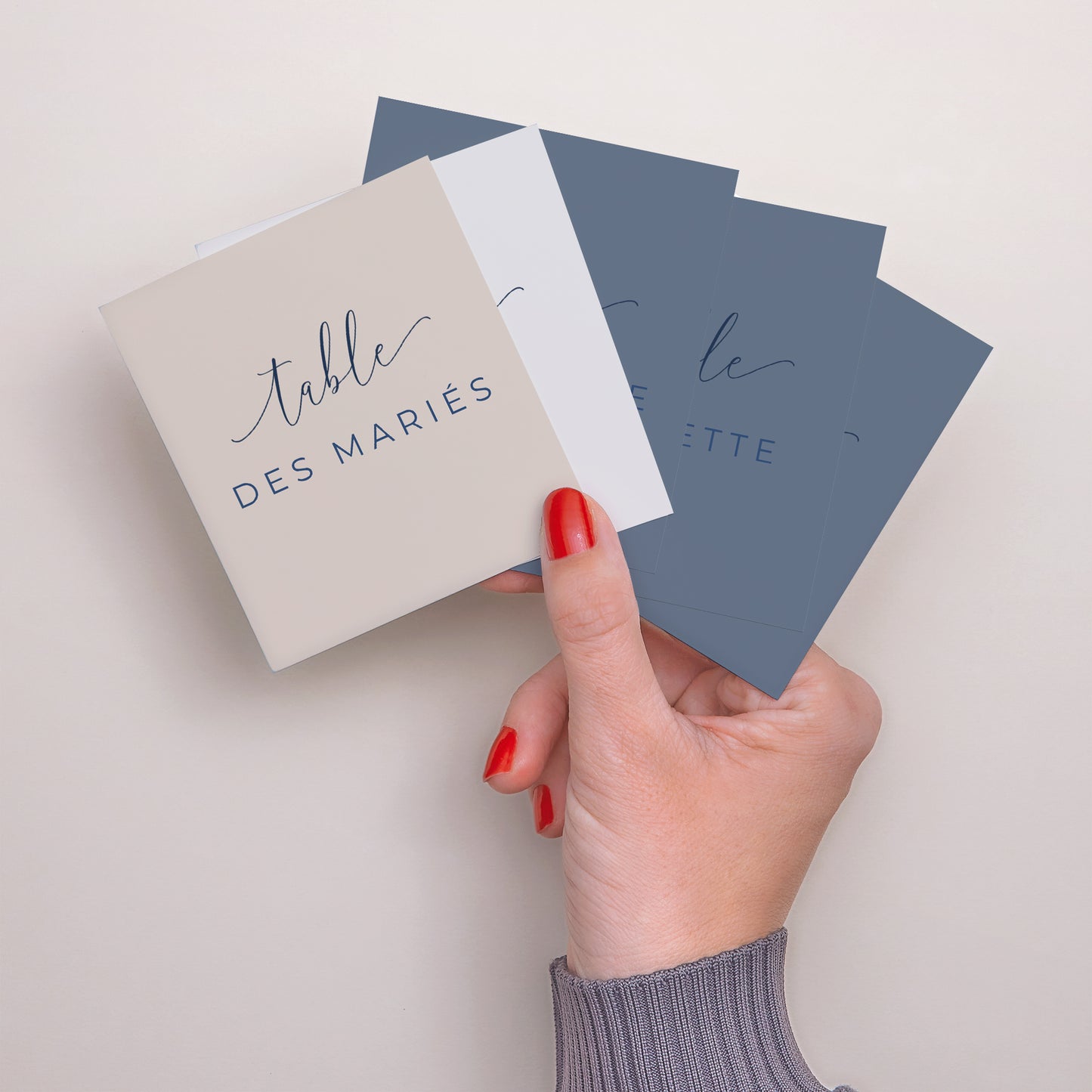 Tirage photo Mariage Lot de 12 Nude & Marine Chic photo N° 3