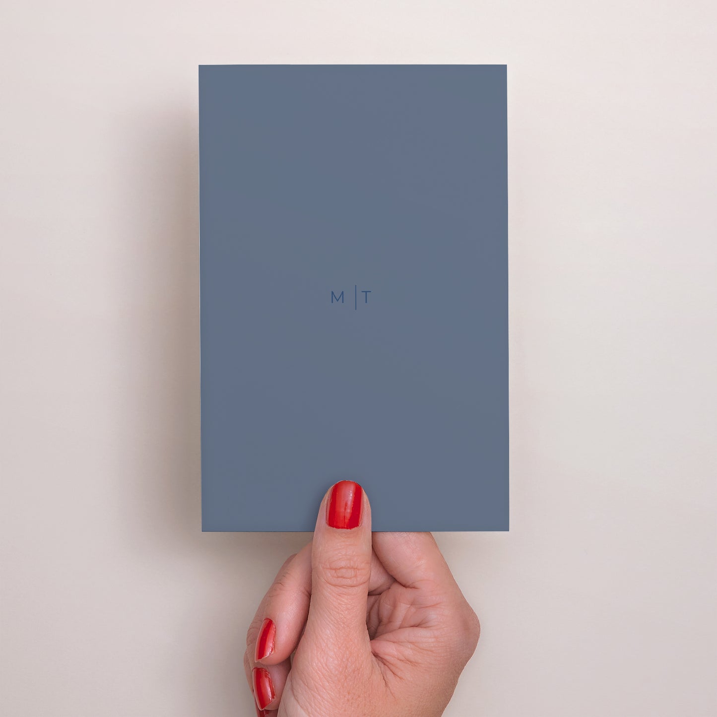 Invitations Mariage Portrait Nude & Marine Chic photo N° 3