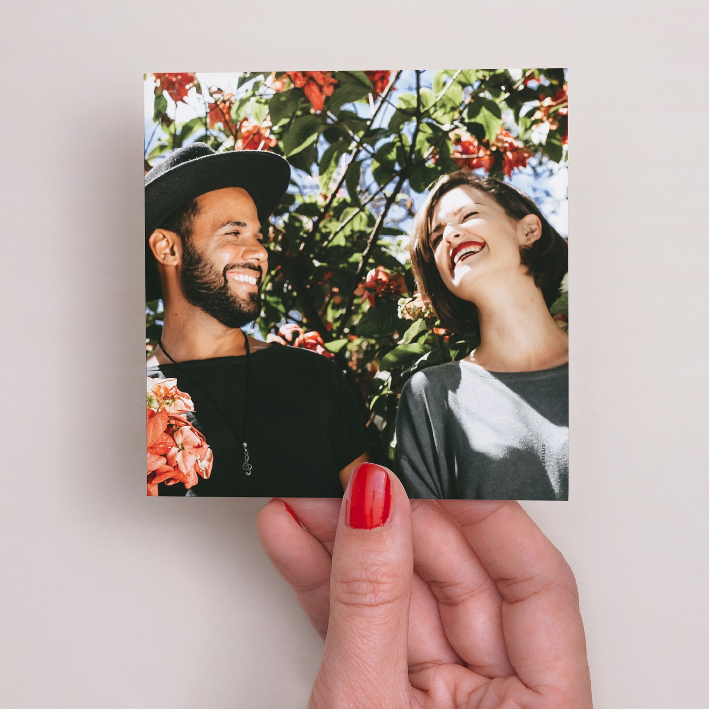 Save the date Mariage Carré Inchyra blue photo N° 3