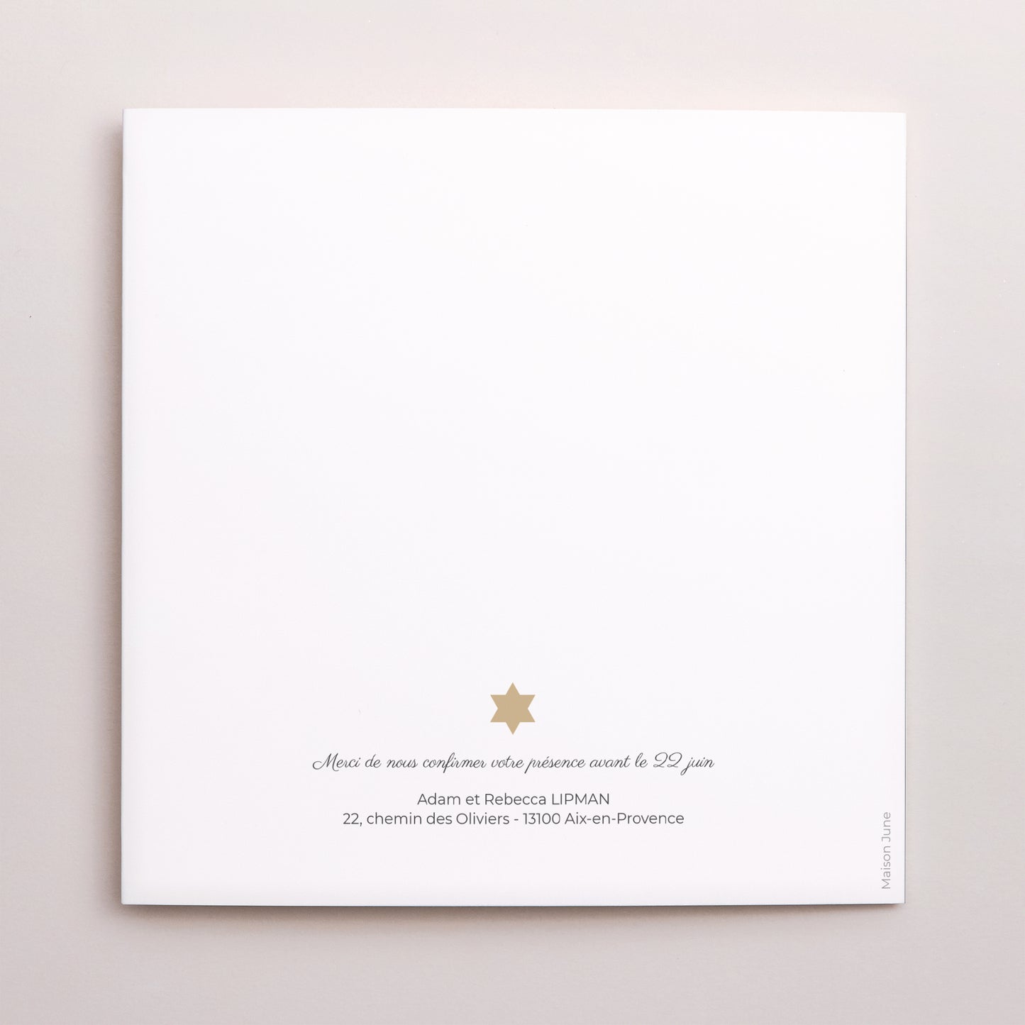 Carte Mariage Carré double volet Expression photo N° 3