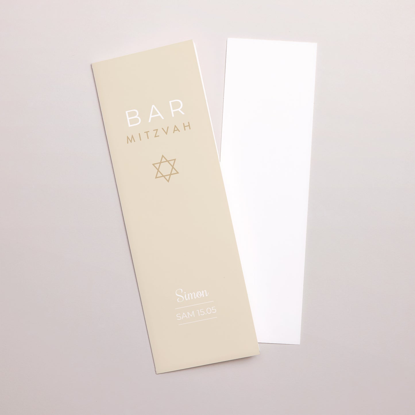 Carte Bar Mitzvah Marque-page photo Eveil photo N° 1