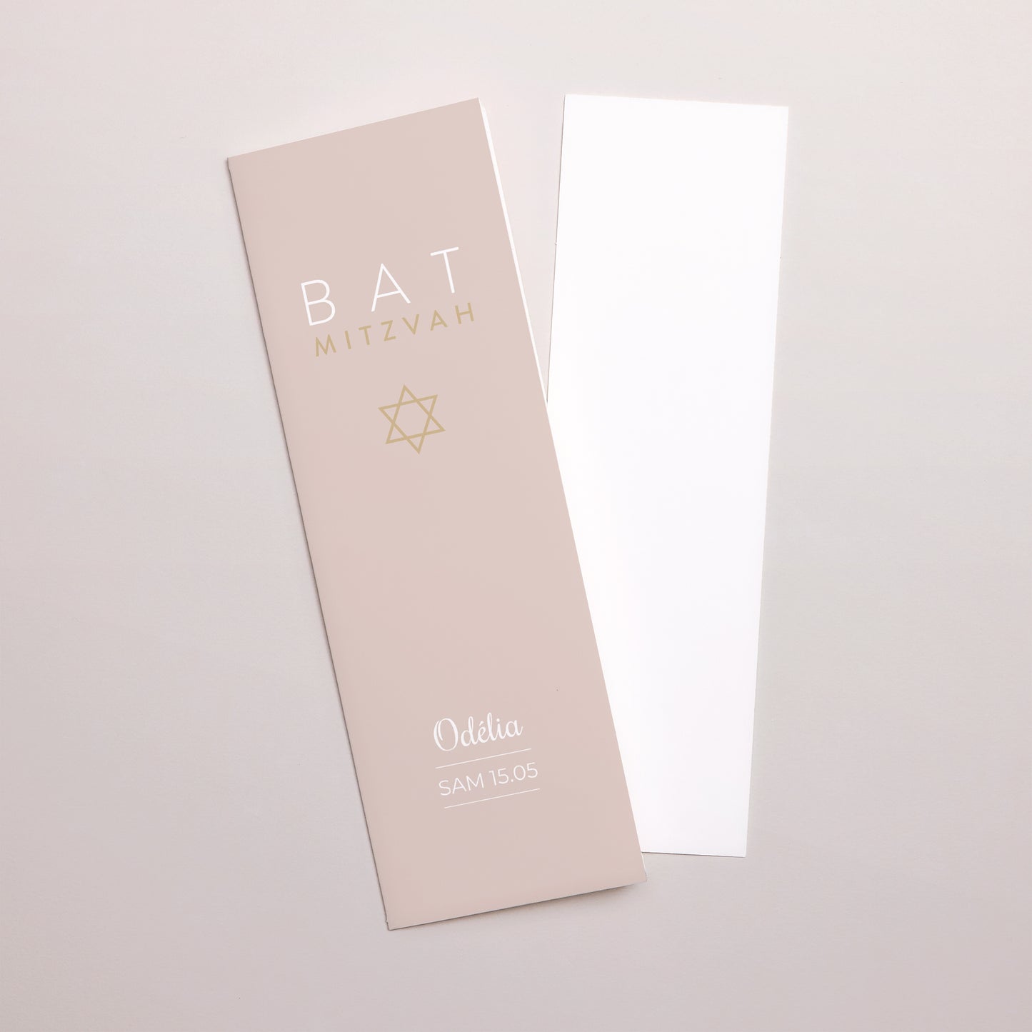 Faire-part Bat Mitzvah Marque-page photo Eveil photo N° 1