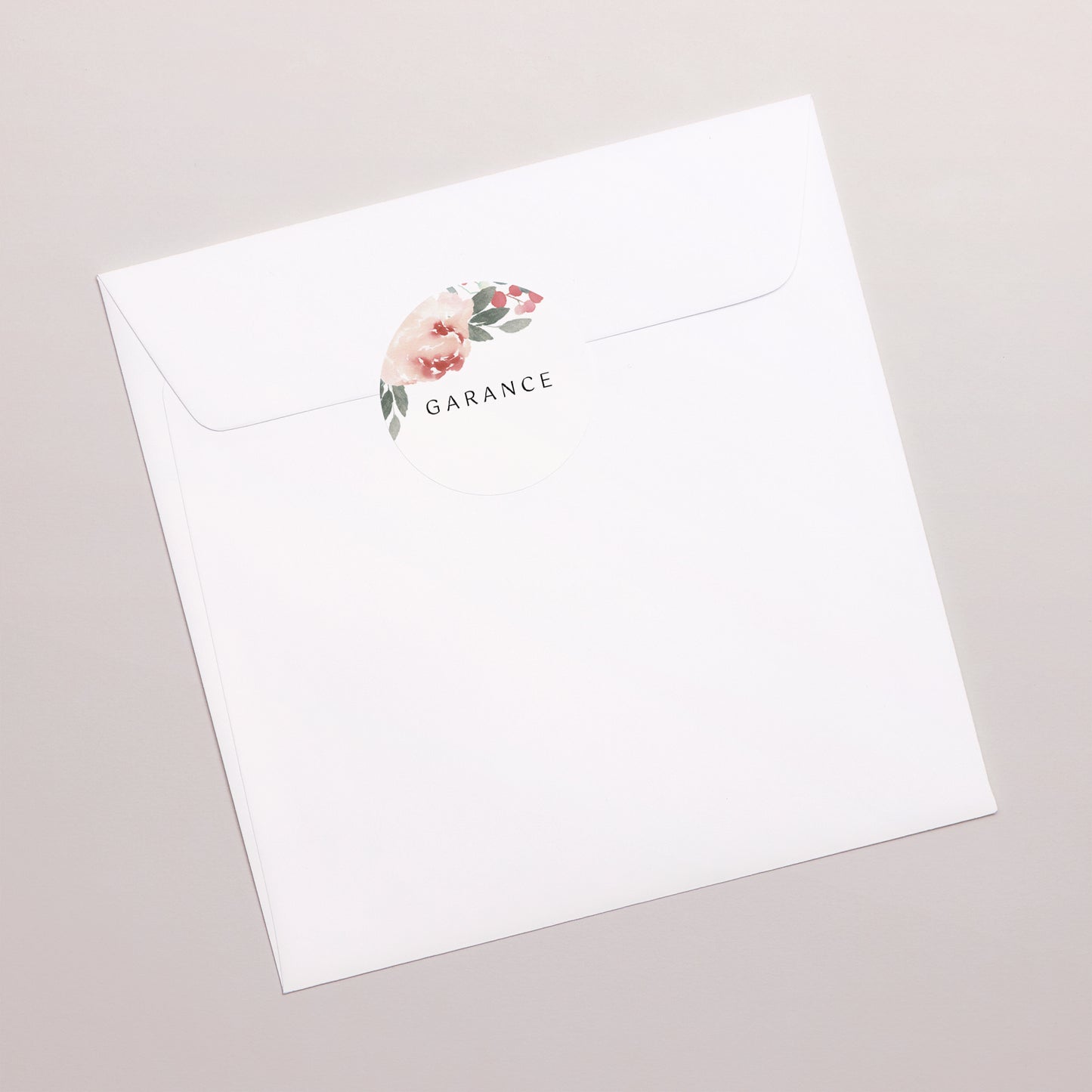 Sticker Naissance Rond Aquarelle Florale photo N° 3