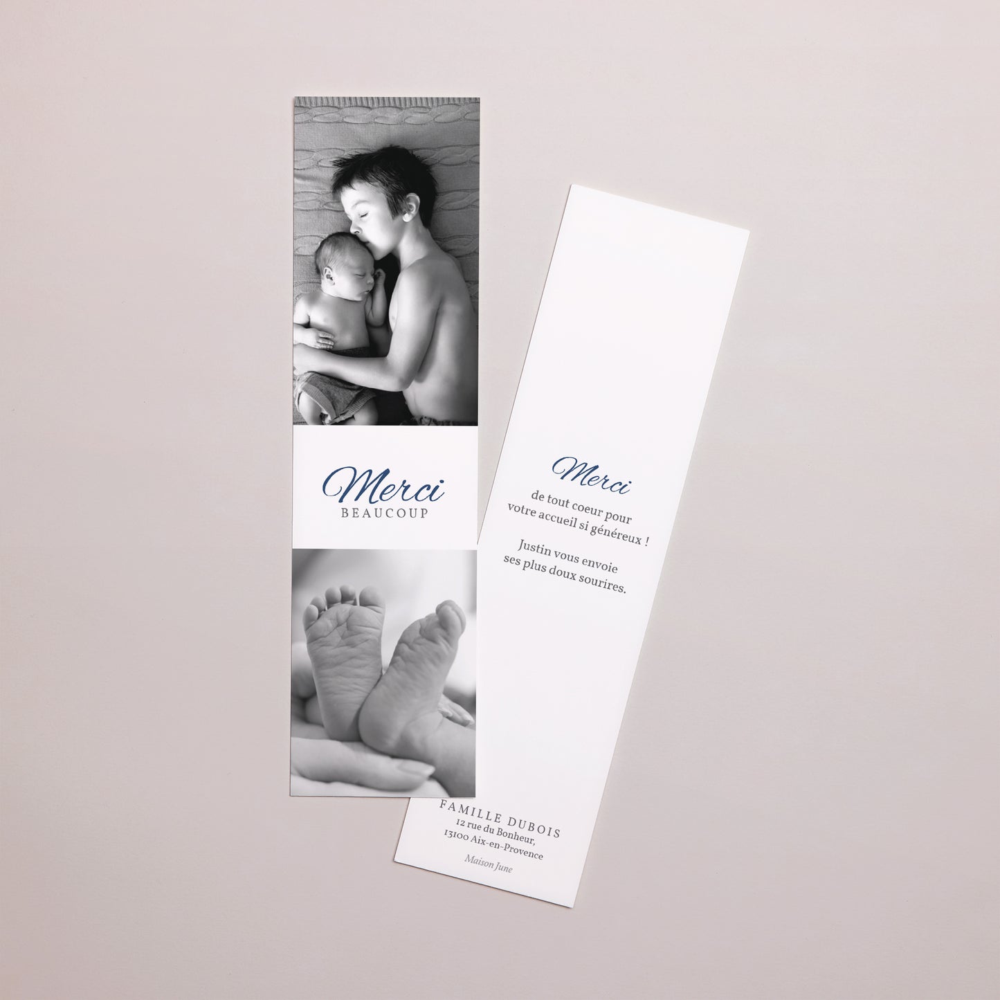 Remerciements Naissance Marque-page HELLO WELCOME photo N° 1