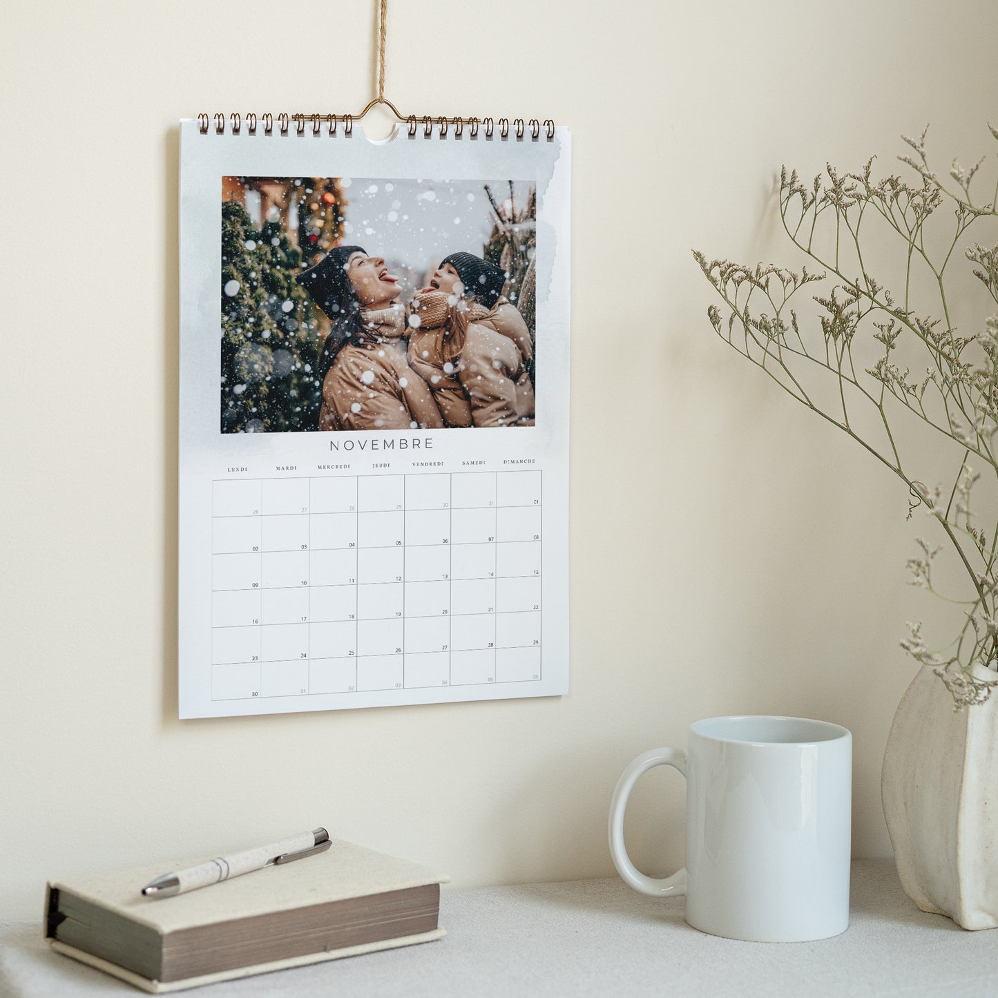 Calendrier Fin d'année Mural A4 Aqua Style photo N° 3