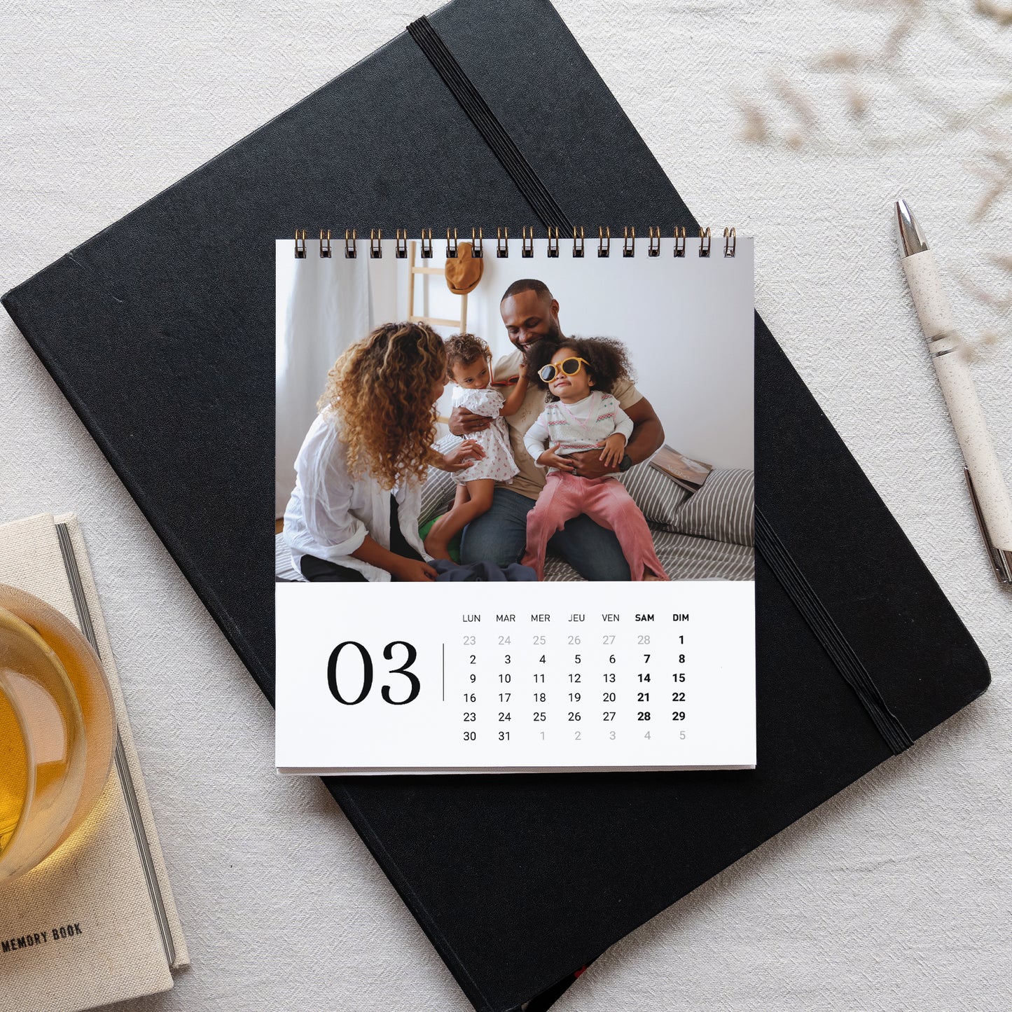 Calendrier Fin d'année Bureau, chevalet Gradients Tendance Léopard photo N° 3