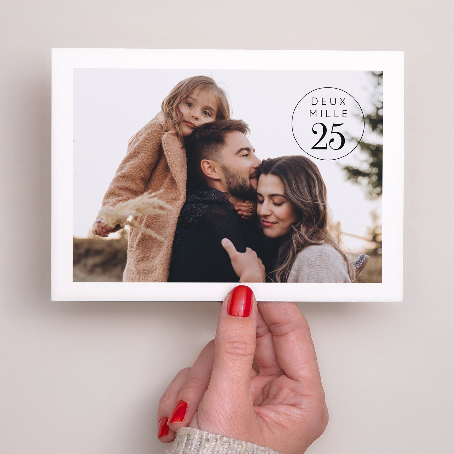Carte de voeux Fin d'année Paysage Estampillée photo N° 3
