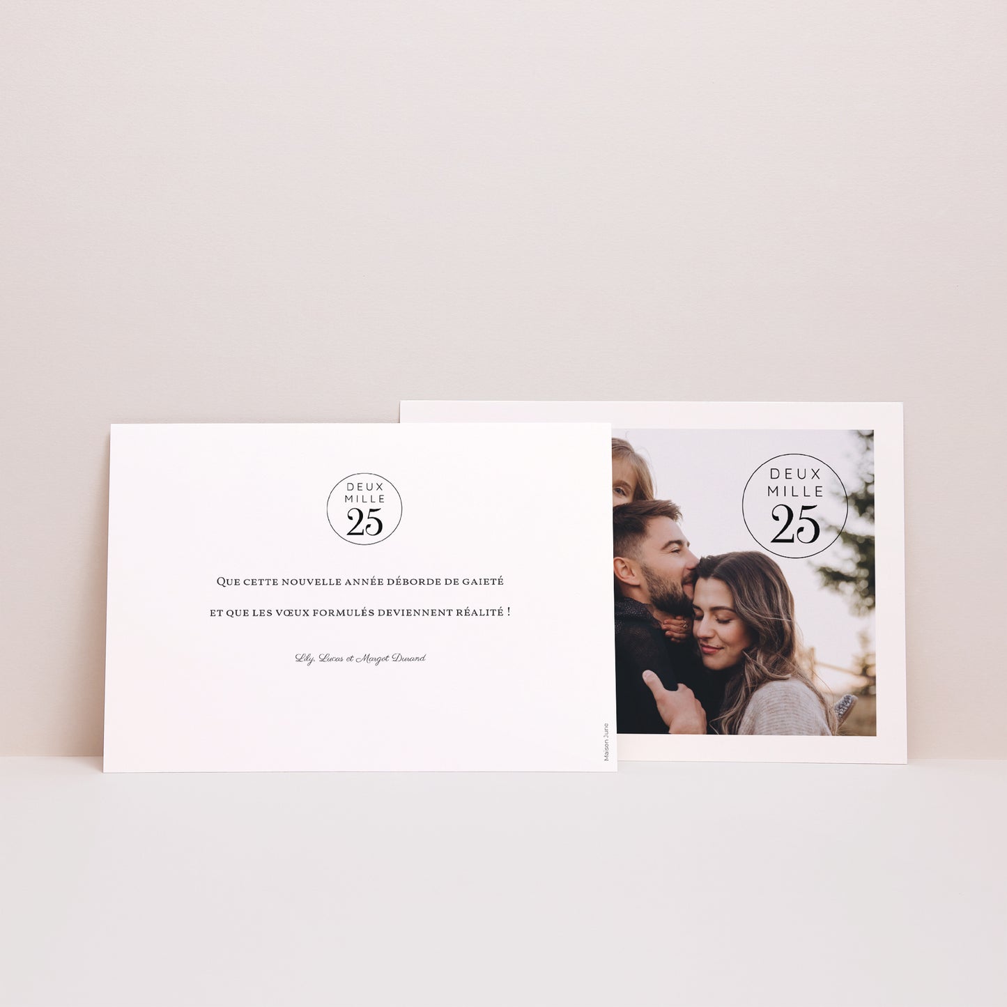 Carte de voeux Fin d'année Paysage Estampillée photo N° 3