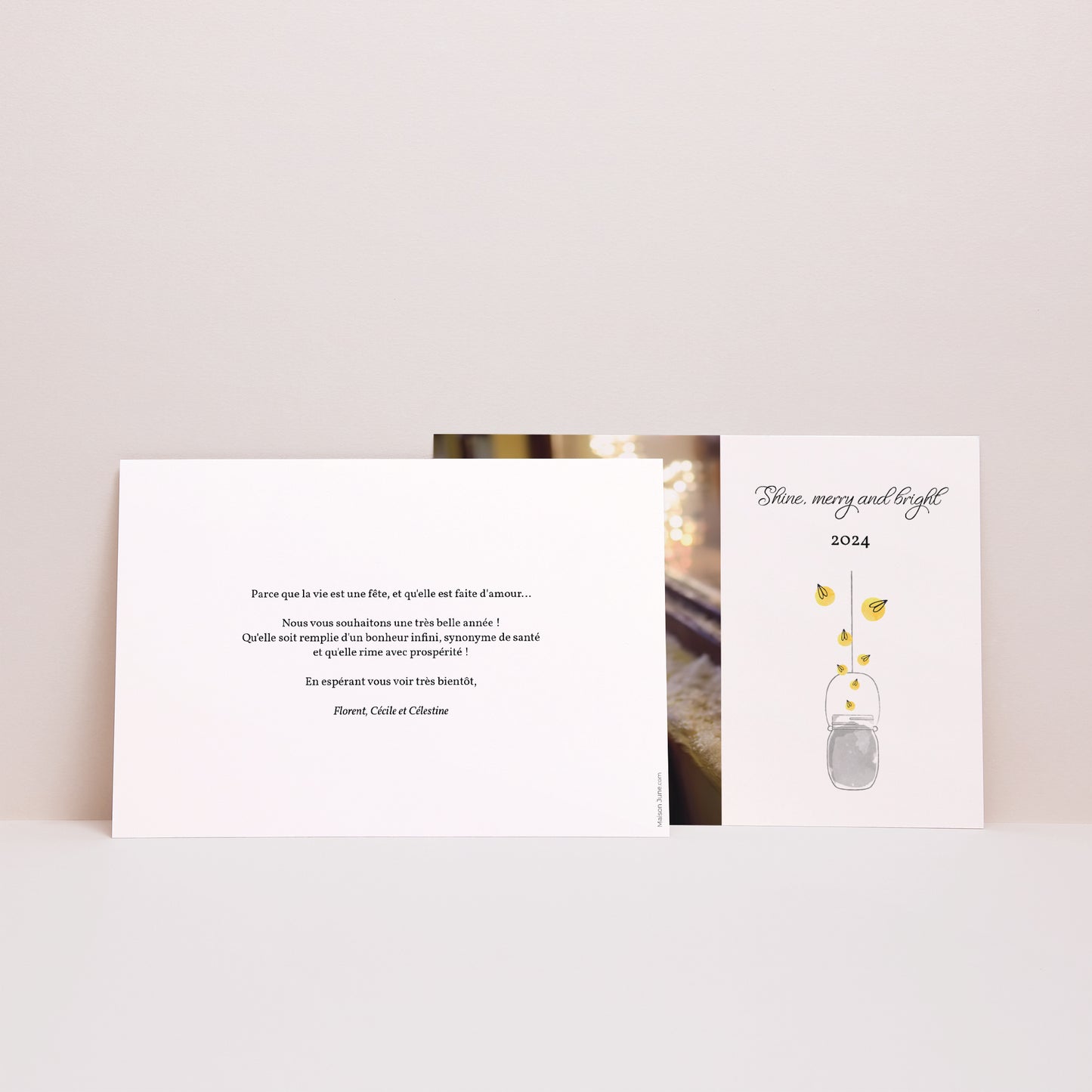 Carte de voeux Fin d'année Paysage Merry and Bright photo N° 2