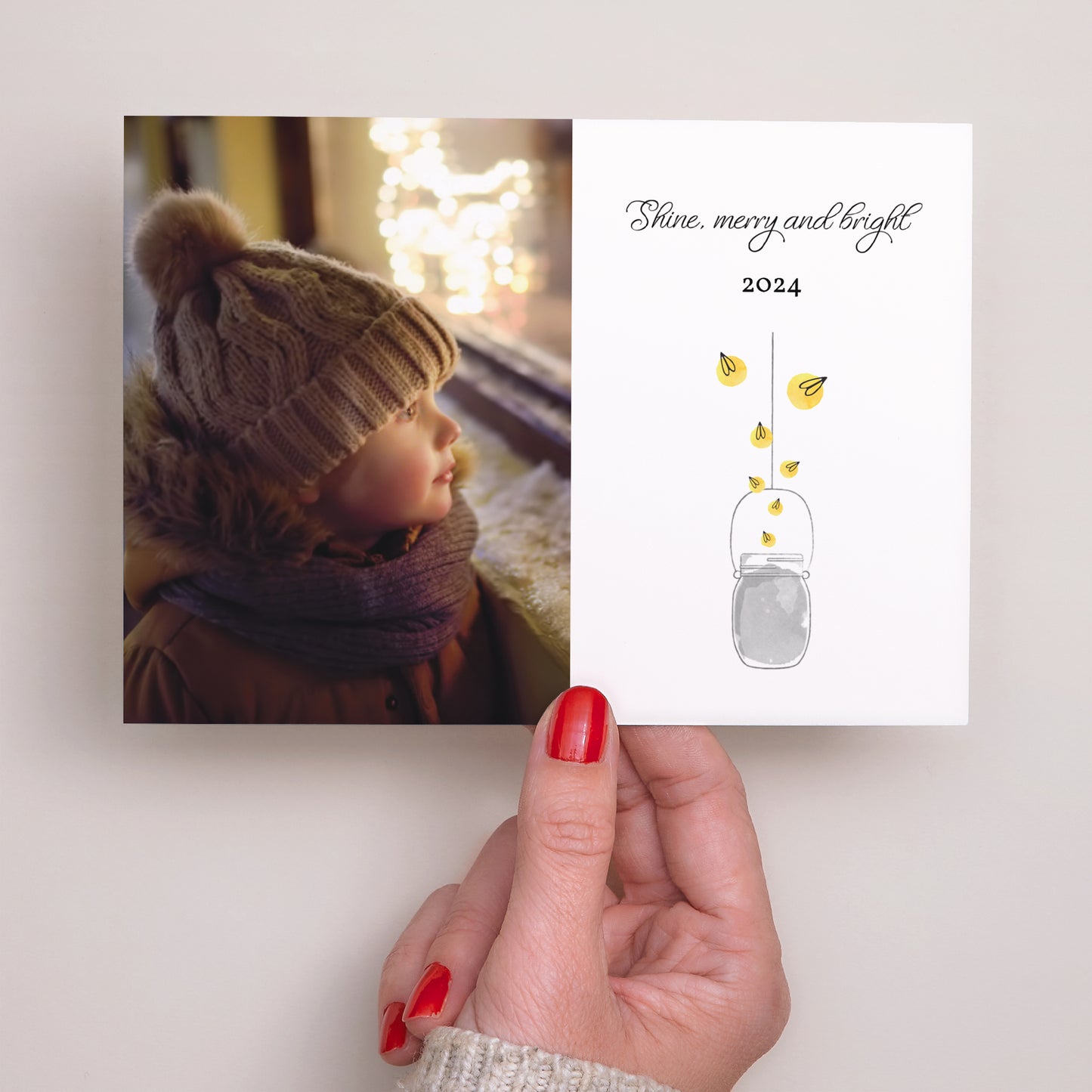 Carte de voeux Fin d'année Paysage Merry and Bright photo N° 3