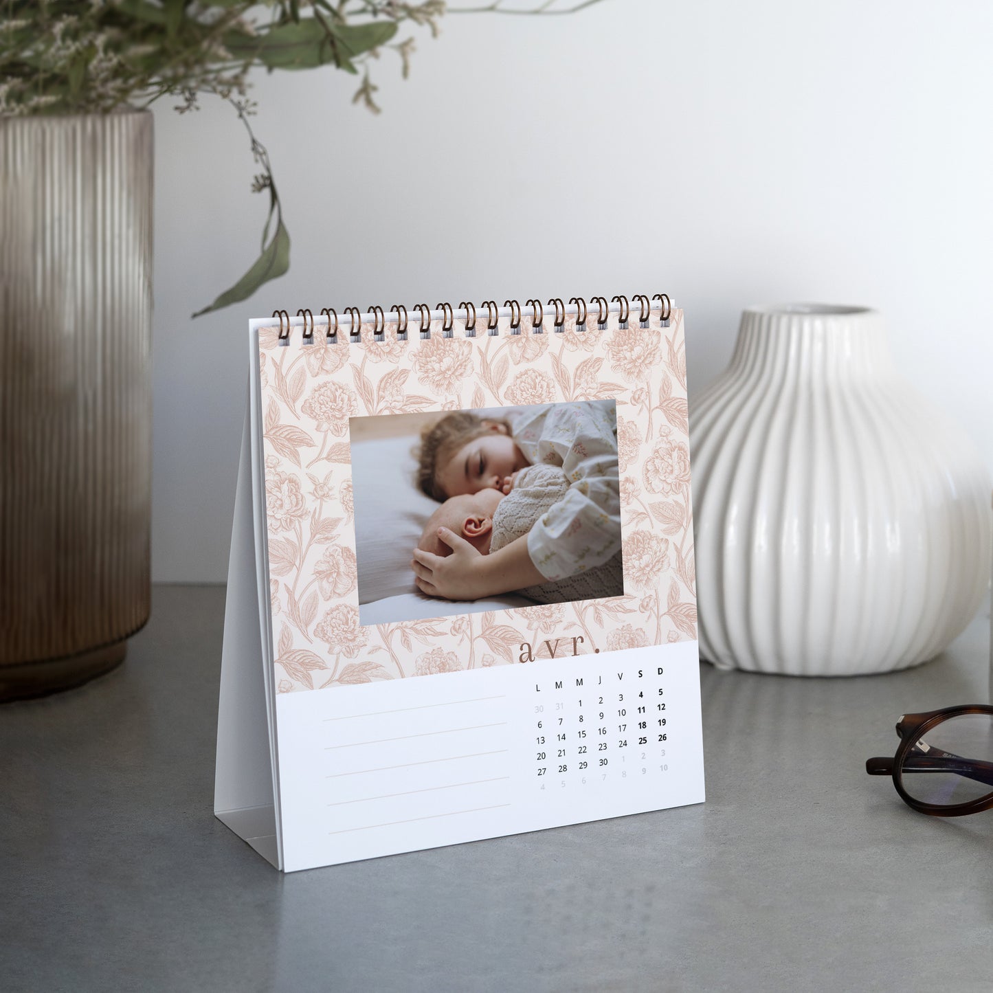 Calendrier Fin d'année Bureau, chevalet Le Temps des Fleurs photo N° 2