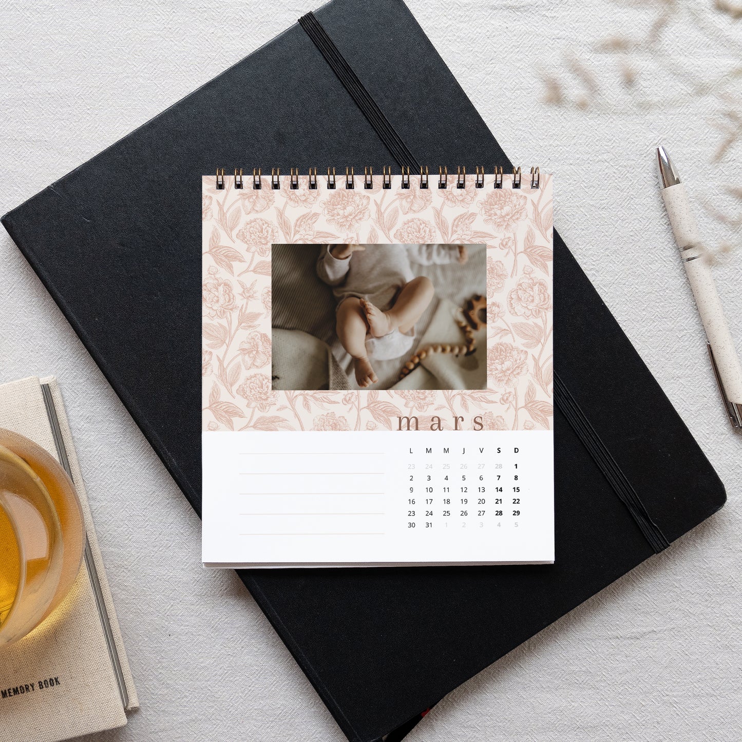 Calendrier Fin d'année Bureau, chevalet Le Temps des Fleurs photo N° 3