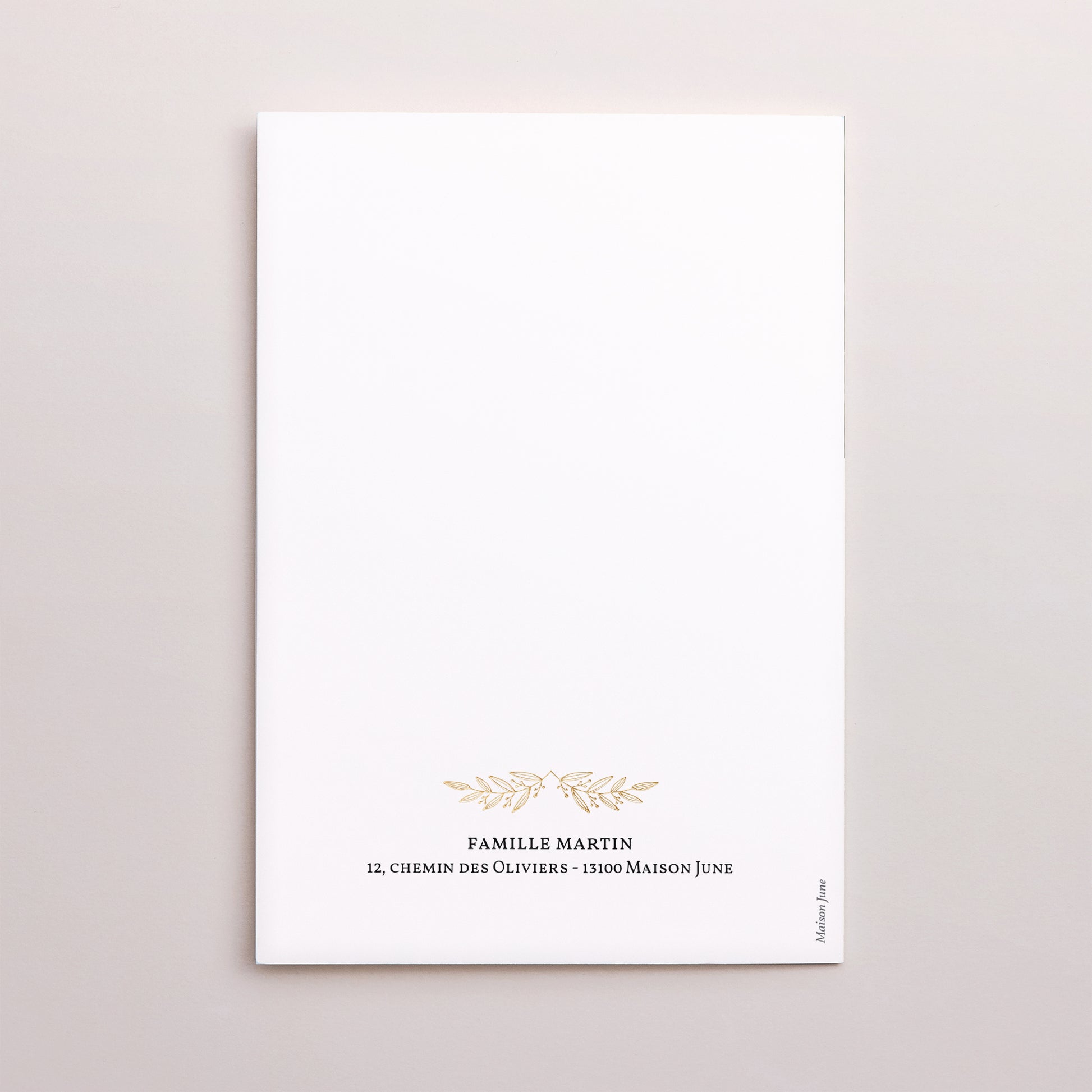 Carte de Noel Fin d'année Double volet portrait Feuillage festif photo N° 3