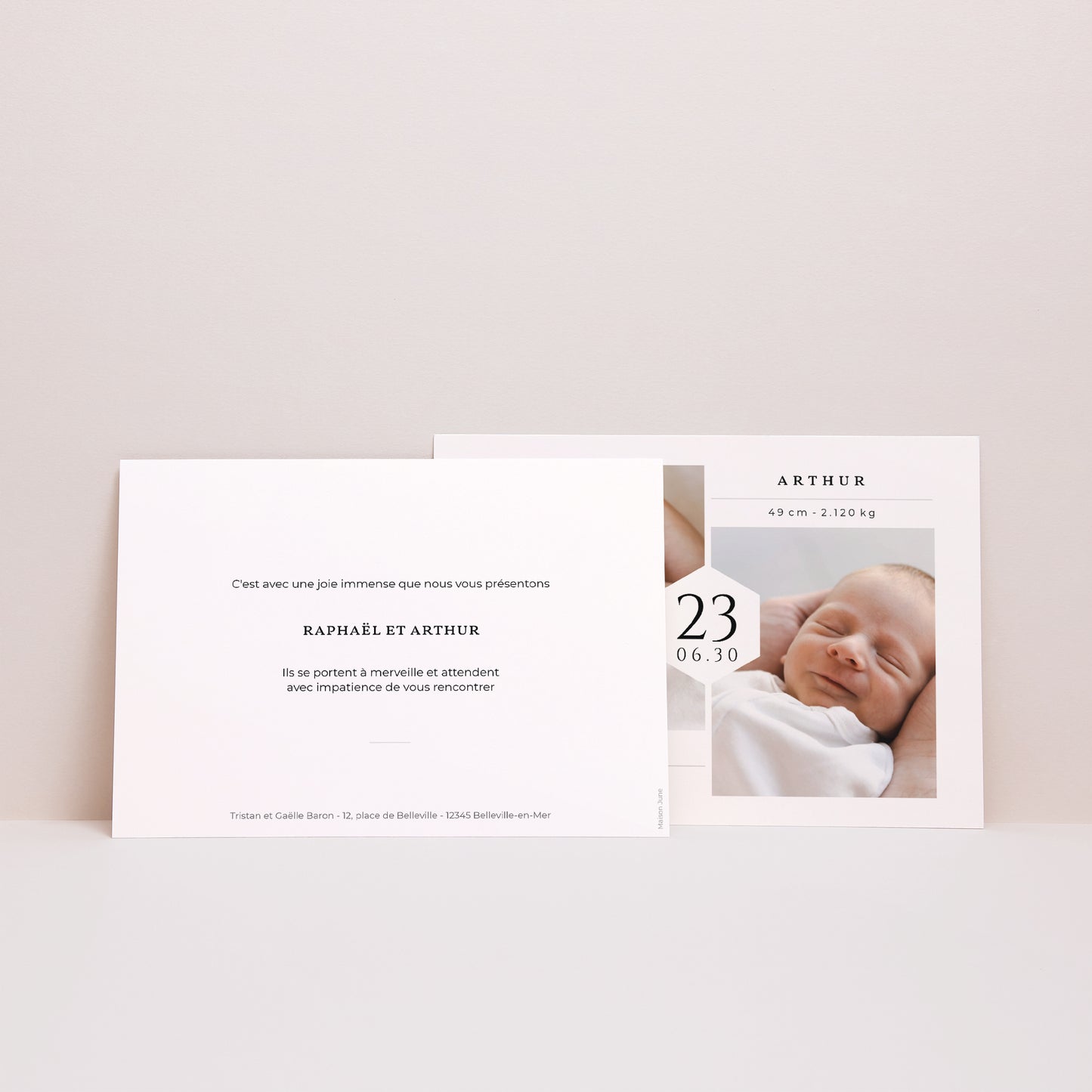 Faire-part Naissance Paysage Twins photo N° 3