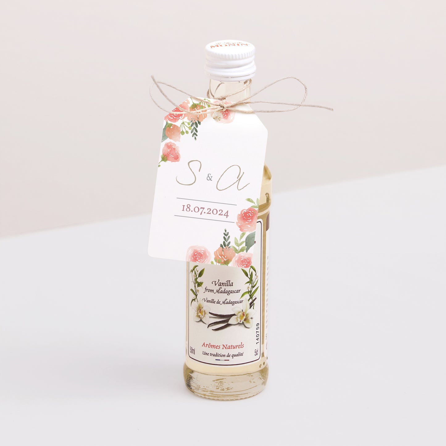 Etiquette perforée Mariage Fanion Champêtre Pêche photo N° 3